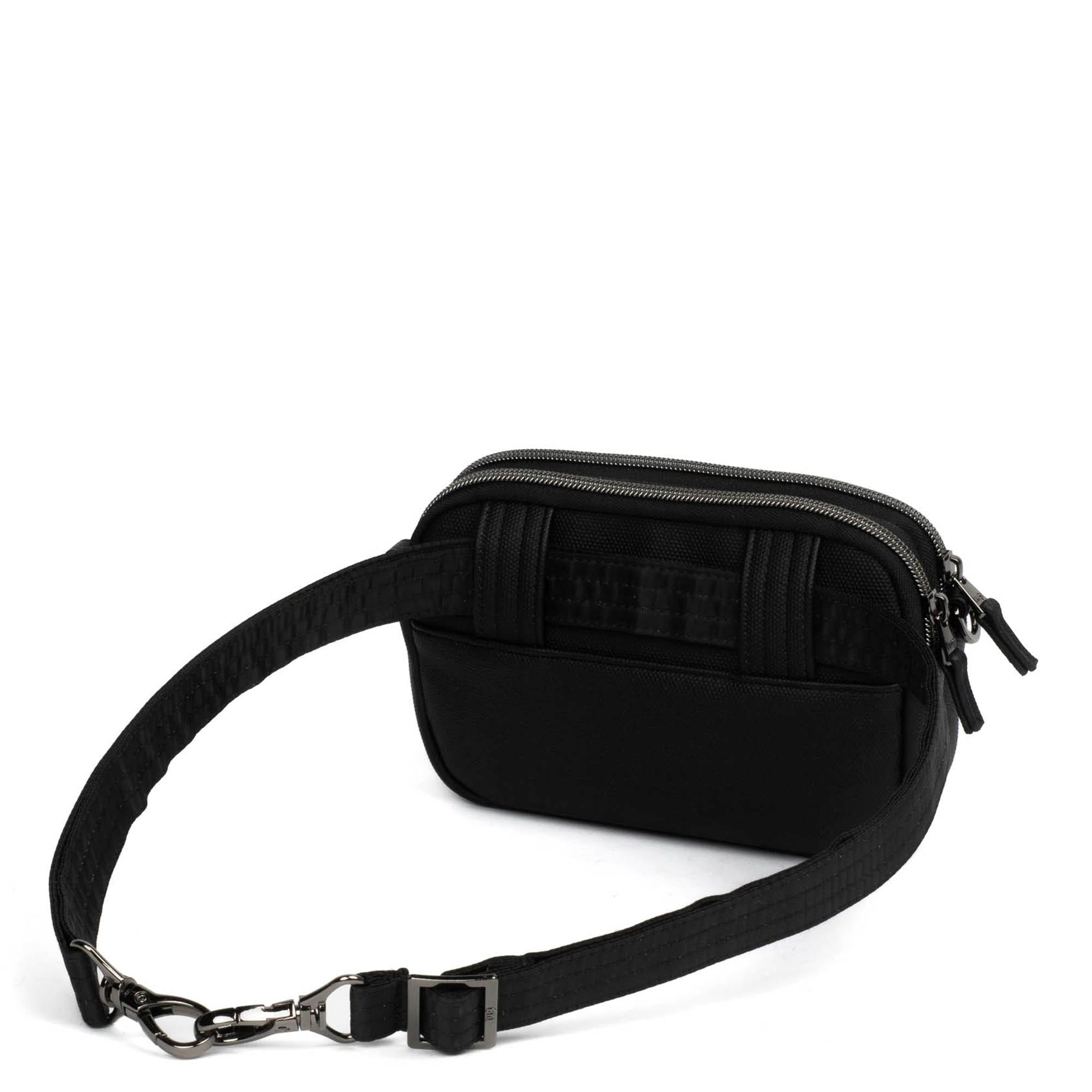 Coupe Matte Luxe VL Convertible Crossbody Bag - BLACK ICEPOP STITCH - CoupeML_BlackWithIcePop_04