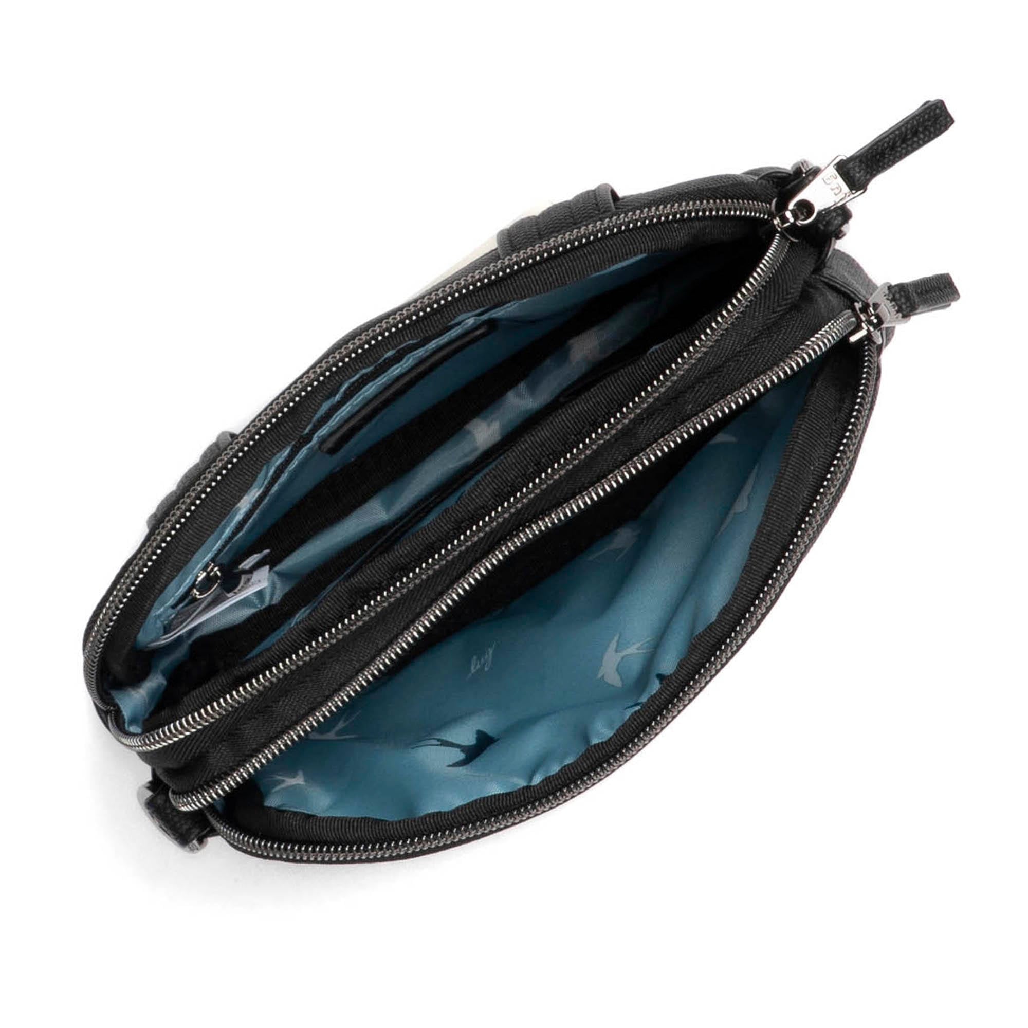 Coupe Matte Luxe VL Convertible Crossbody Bag - BLACK ICEPOP STITCH - CoupeML_BlackWithIcePop_05