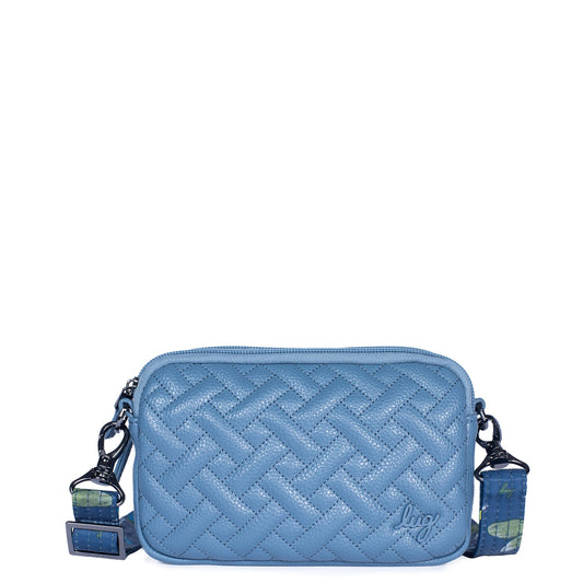 Coupe Classic VL Convertible Crossbody Bag - SLATE BLUE - CoupeVL_SlateBlueDragonflyNavyStrap_01