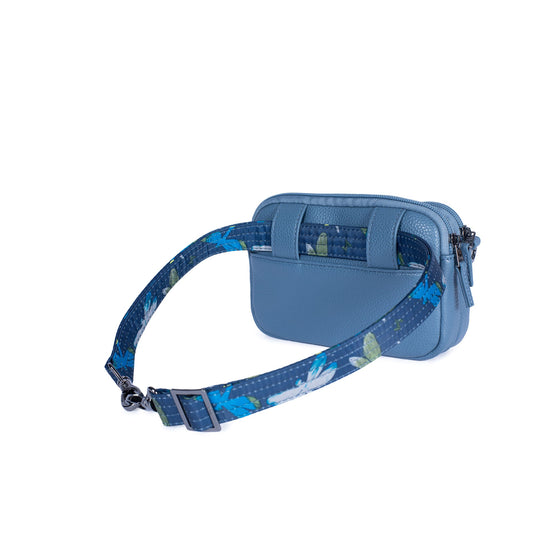 Coupe Classic VL Convertible Crossbody Bag - SLATE BLUE - CoupeVL_SlateBlueDragonflyNavyStrap_04