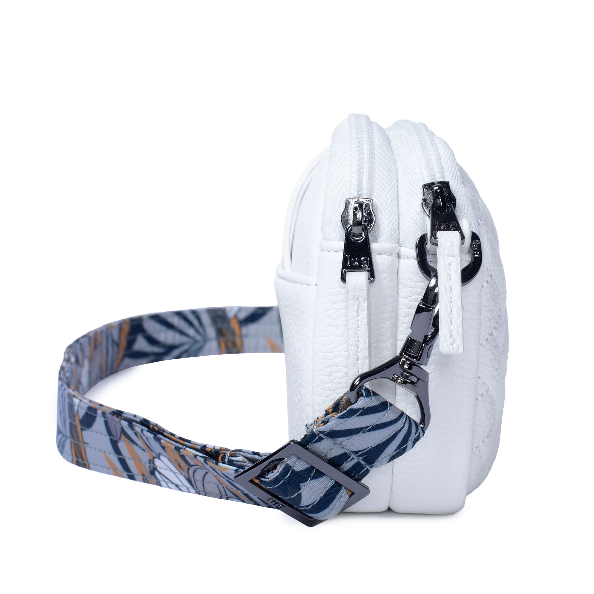 Coupe Classic VL Convertible Crossbody Bag - WHITE - CoupeVL_White.LilyGreyStrap_03