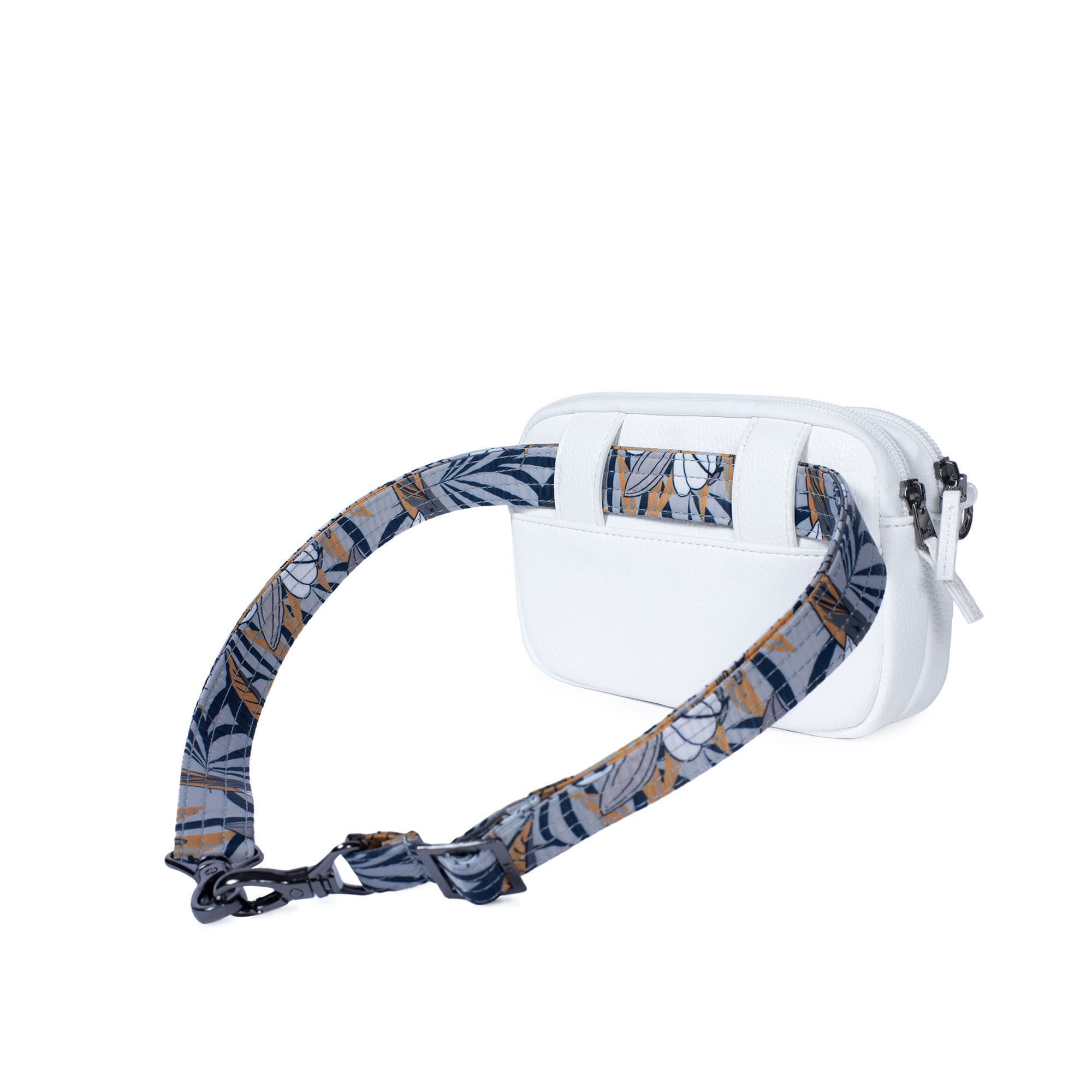 Coupe Classic VL Convertible Crossbody Bag - WHITE - CoupeVL_White.LilyGreyStrap_04