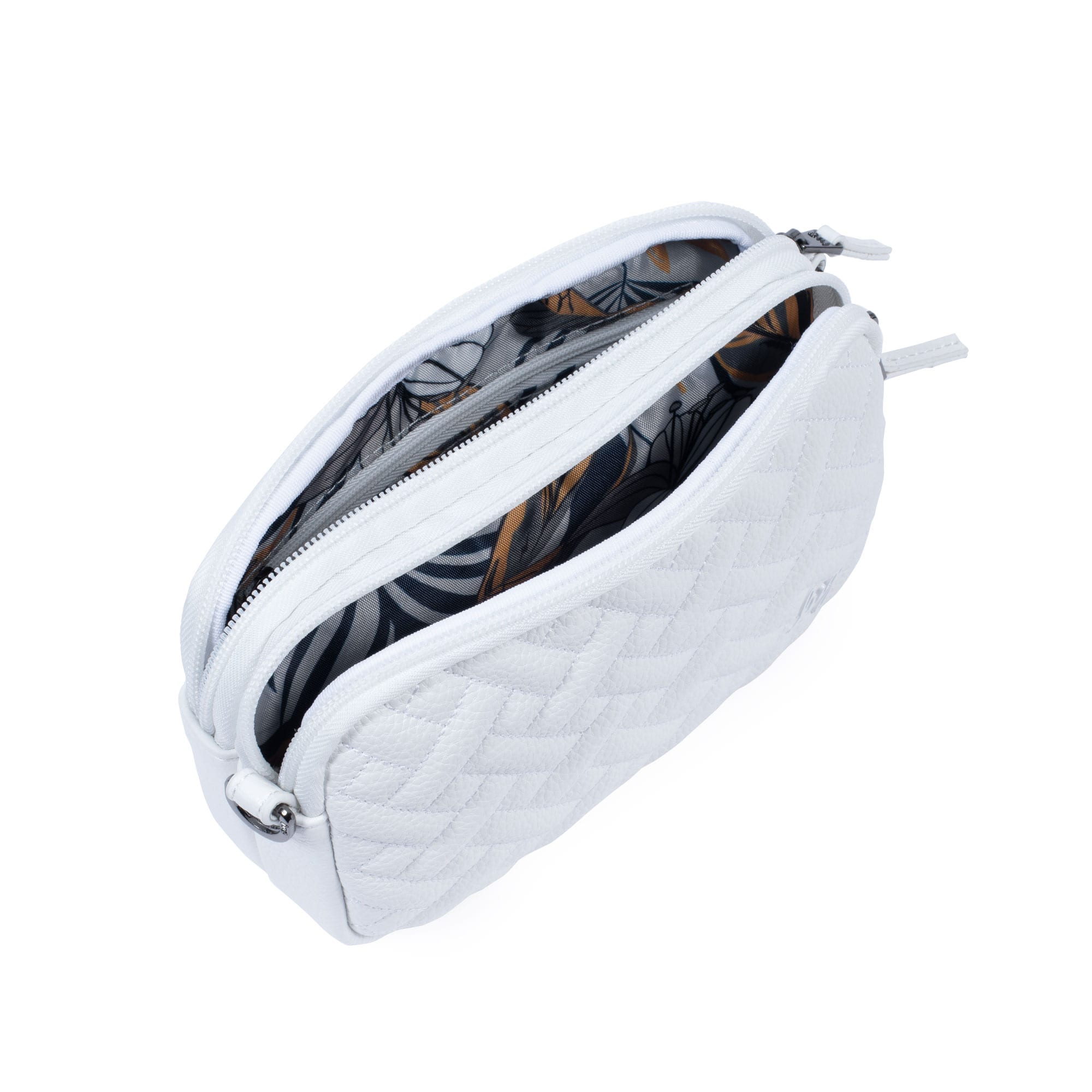 Coupe Classic VL Convertible Crossbody Bag - WHITE - CoupeVL_White.LilyGreyStrap_05