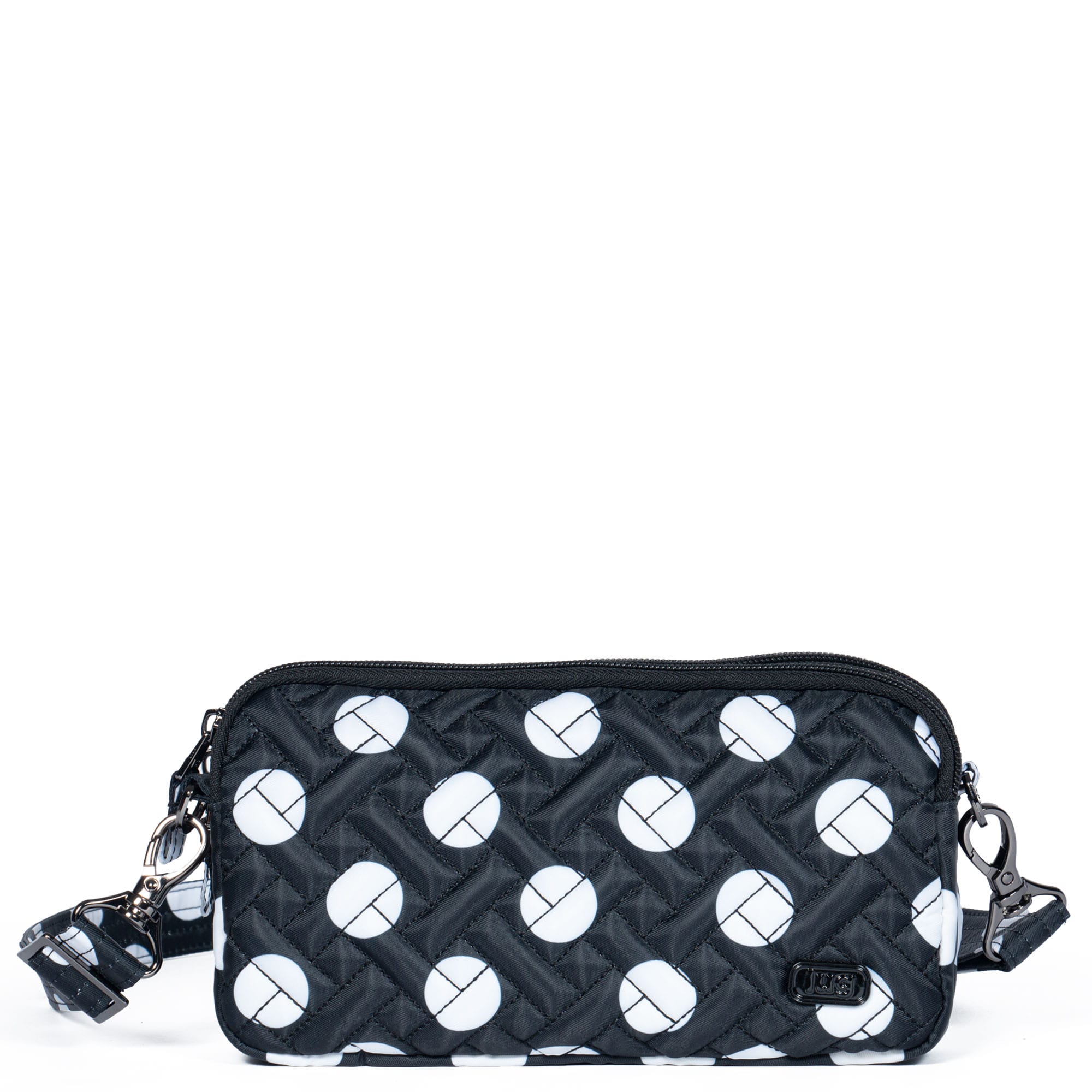 Coupe XL Convertible Crossbody Bag - BLACK LARGE DOT - CoupeXL_BlackLGDot_01