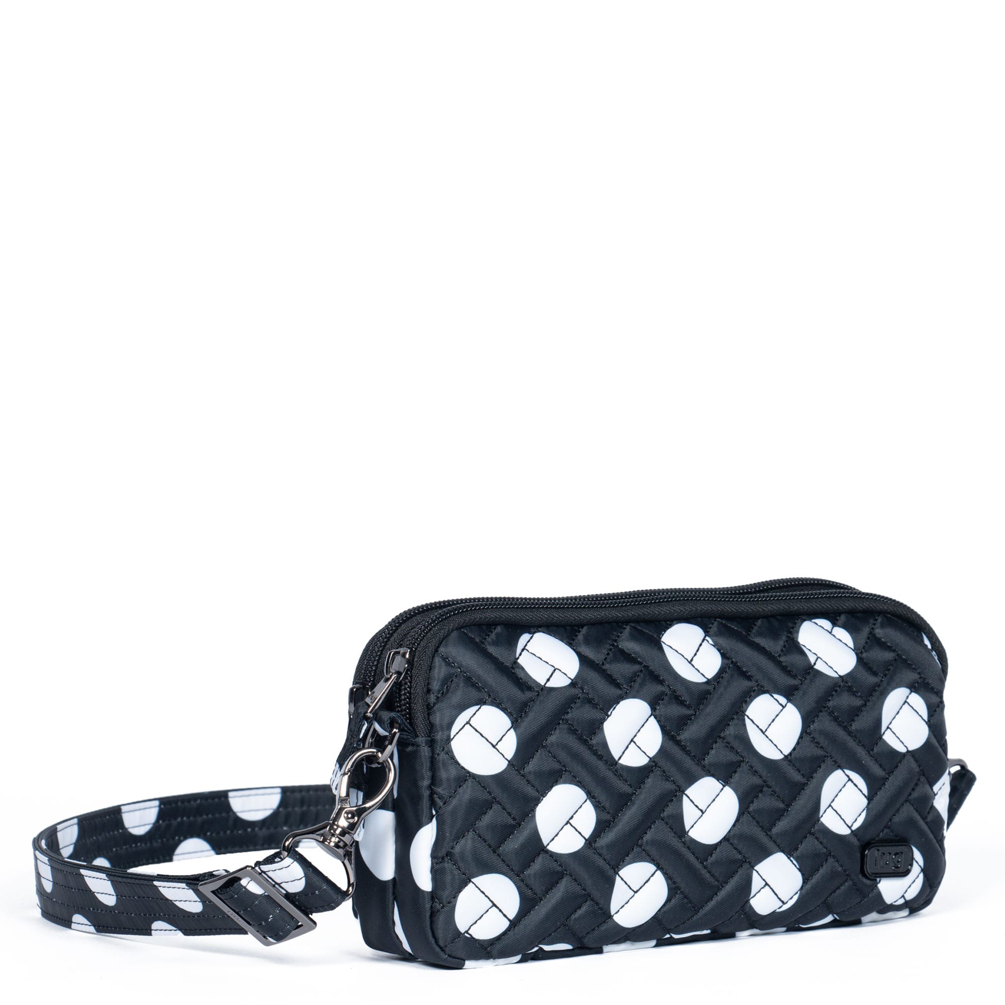 Coupe XL Convertible Crossbody Bag - BLACK LARGE DOT - CoupeXL_BlackLGDot_02