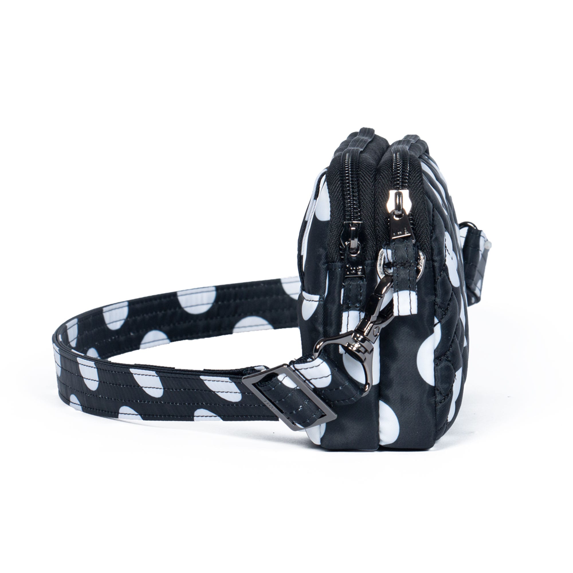 Coupe XL Convertible Crossbody Bag - BLACK LARGE DOT - CoupeXL_BlackLGDot_03