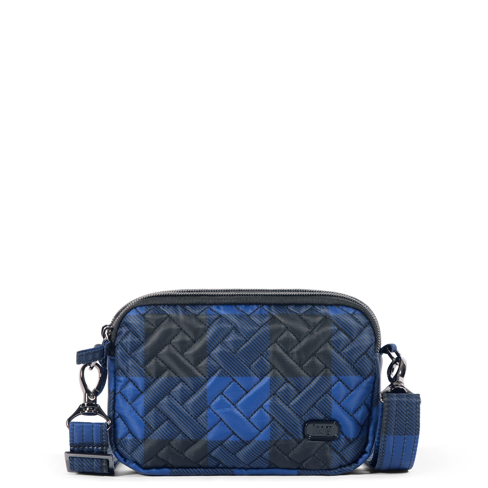 Coupe Convertible Crossbody Bag - BUFFALO CHECK BLUE - Coupe_BluffaloCheckBlue_01a