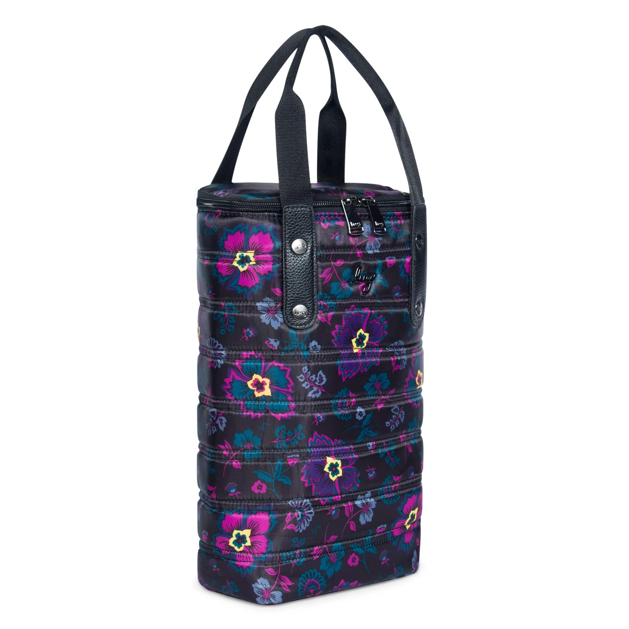 Cradle Wine Tote - BOHO FLORAL BLACK - Cradle_BohoFloralBlack_02