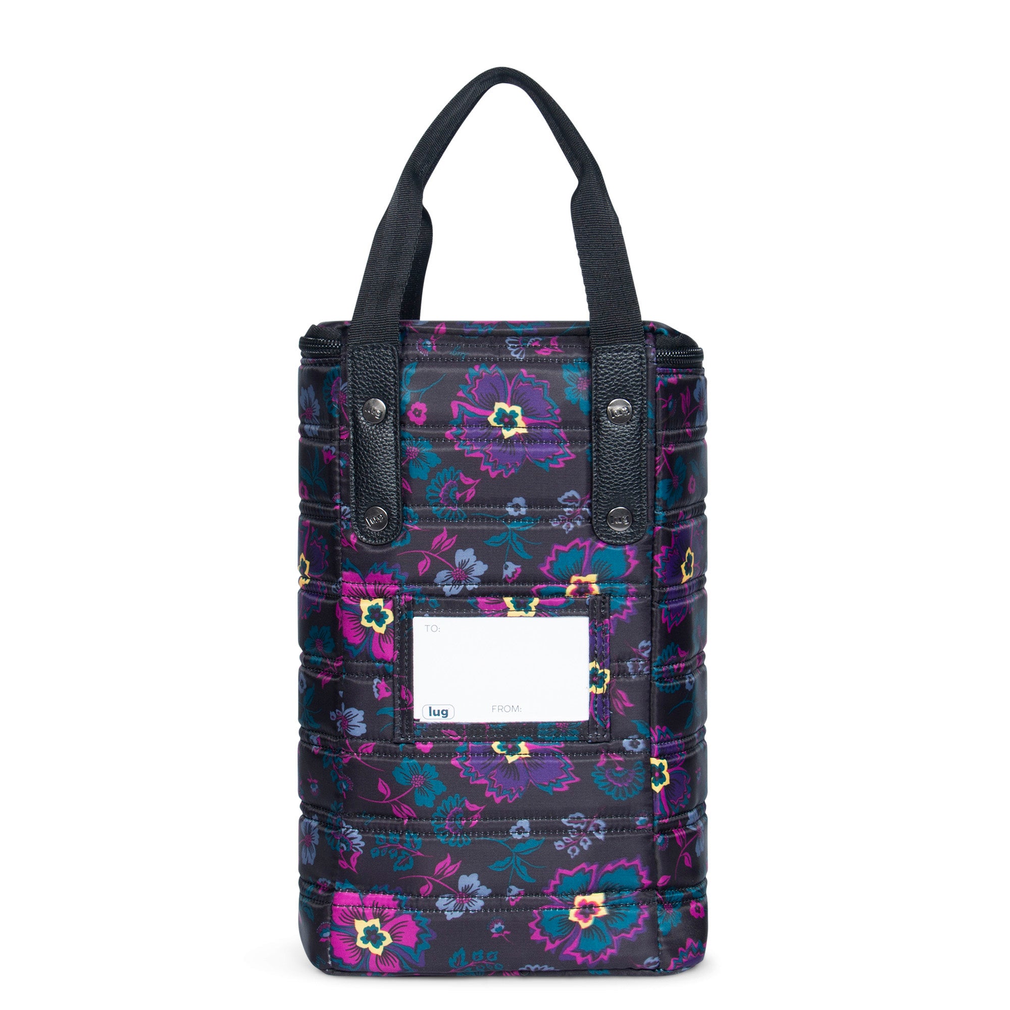 Cradle Wine Tote - BOHO FLORAL BLACK - Cradle_BohoFloralBlack_04