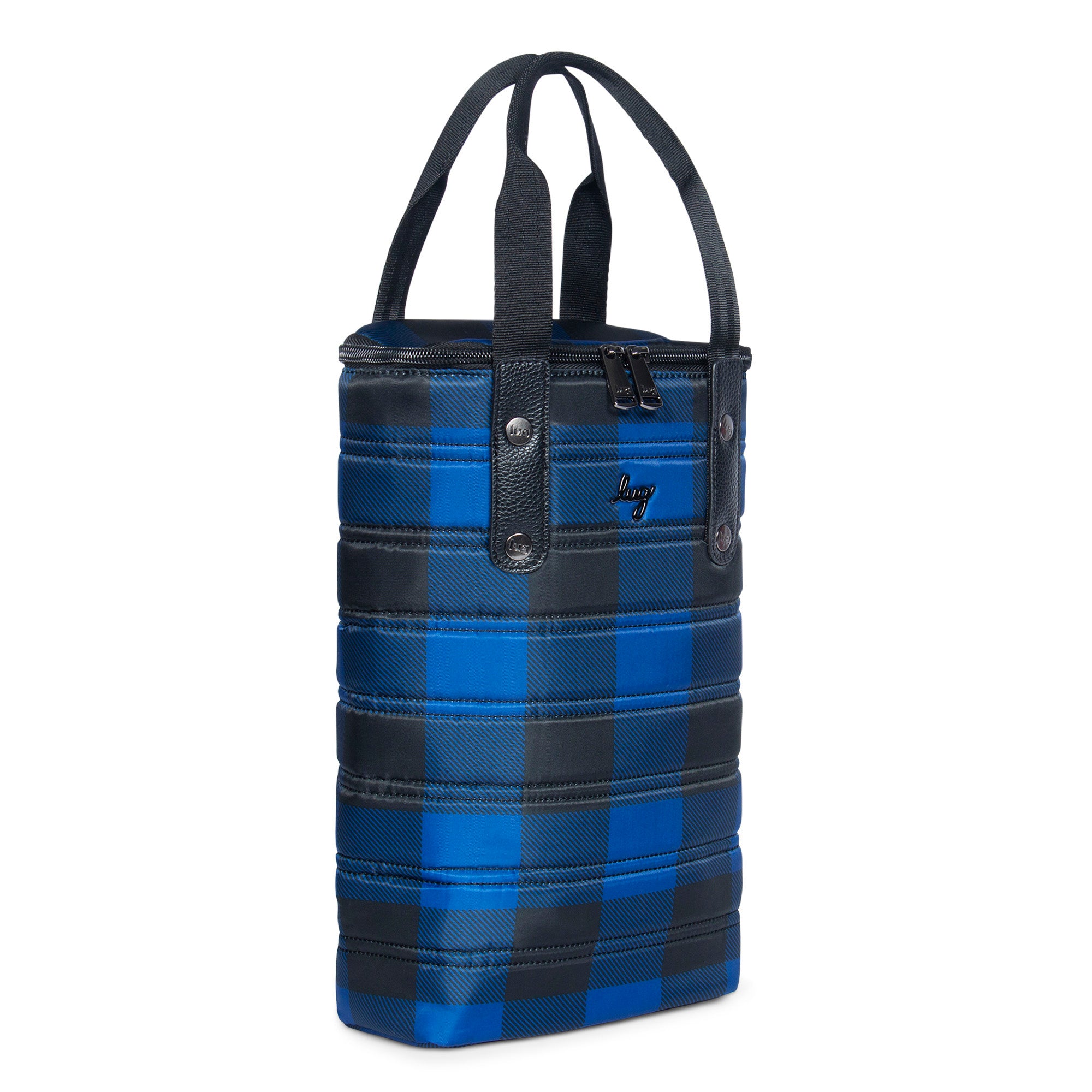 Cradle Wine Tote - BUFFALO CHECK BLUE - Cradle_BuffaloCheckBlue_02