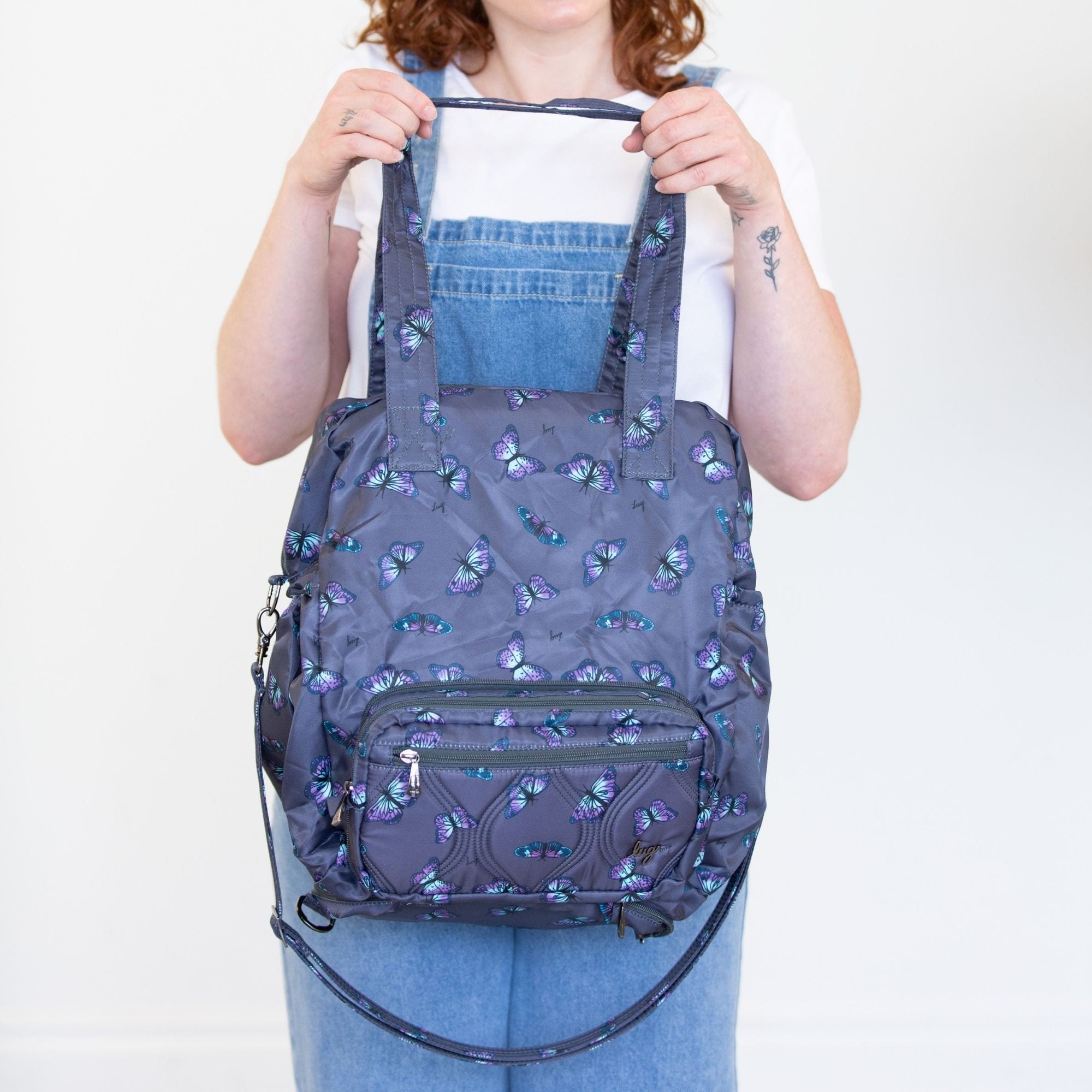 Crescendo Convertible Shopper with Crossbody - BUTTERFLY GREY - Crescendo-Butterfly_2