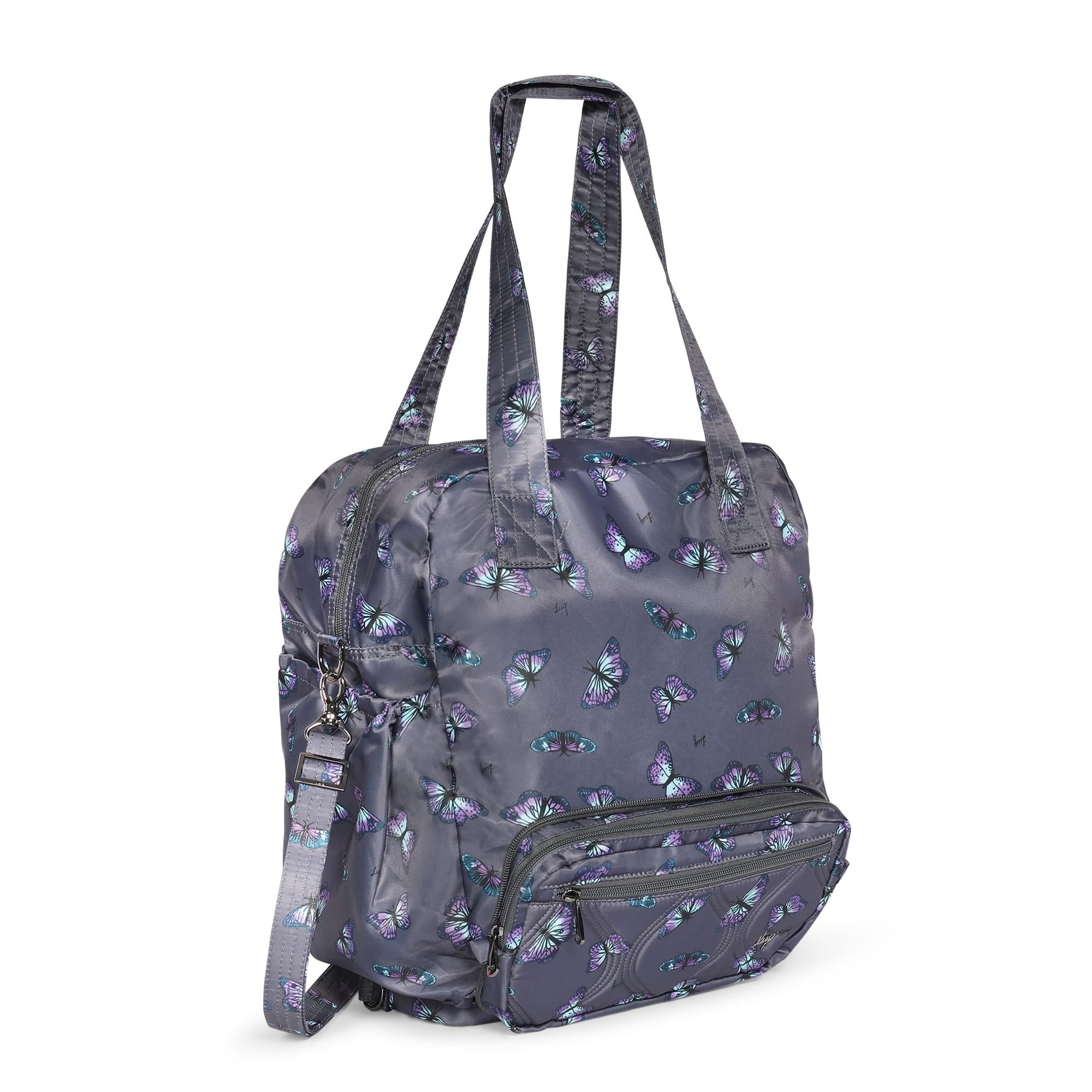 Crescendo Convertible Shopper with Crossbody - BUTTERFLY GREY - Crescendo_Butterfley_Grey_02_02