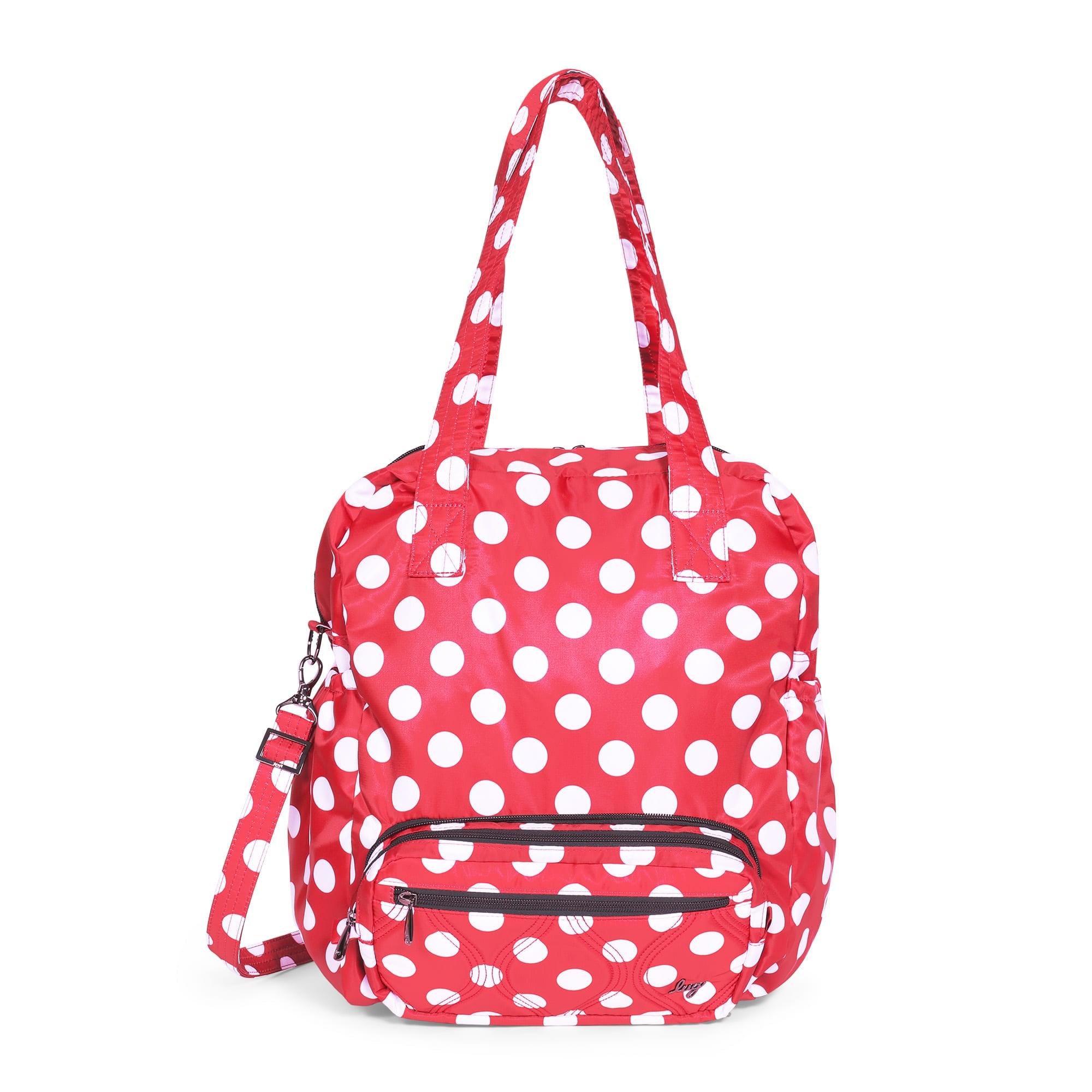 Crescendo Convertible Shopper with Crossbody - CRIMSON LARGE DOT - Crescendo_CrimsonLgDot_01_01