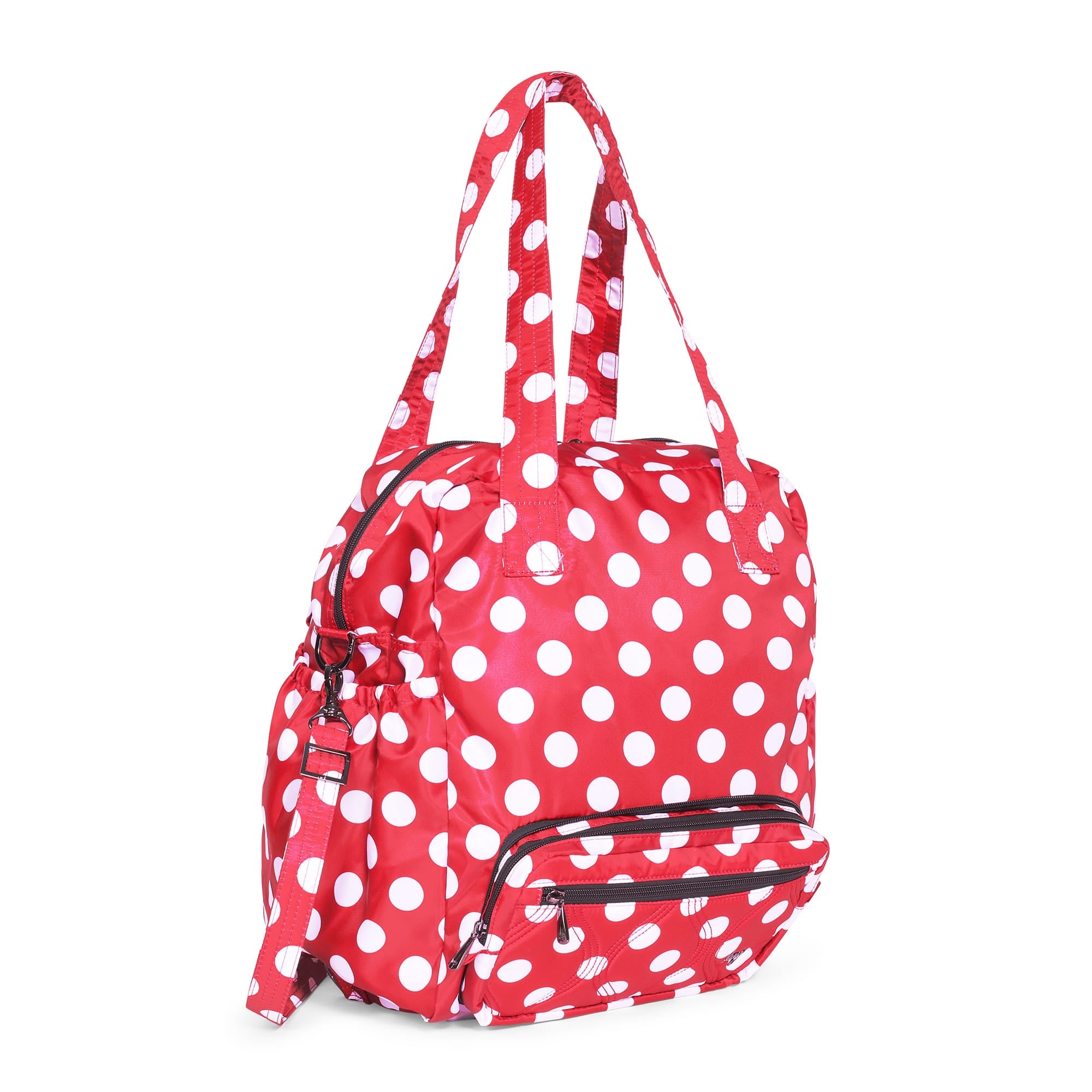 Crescendo Convertible Shopper with Crossbody - CRIMSON LARGE DOT - Crescendo_CrimsonLgDot_02_02
