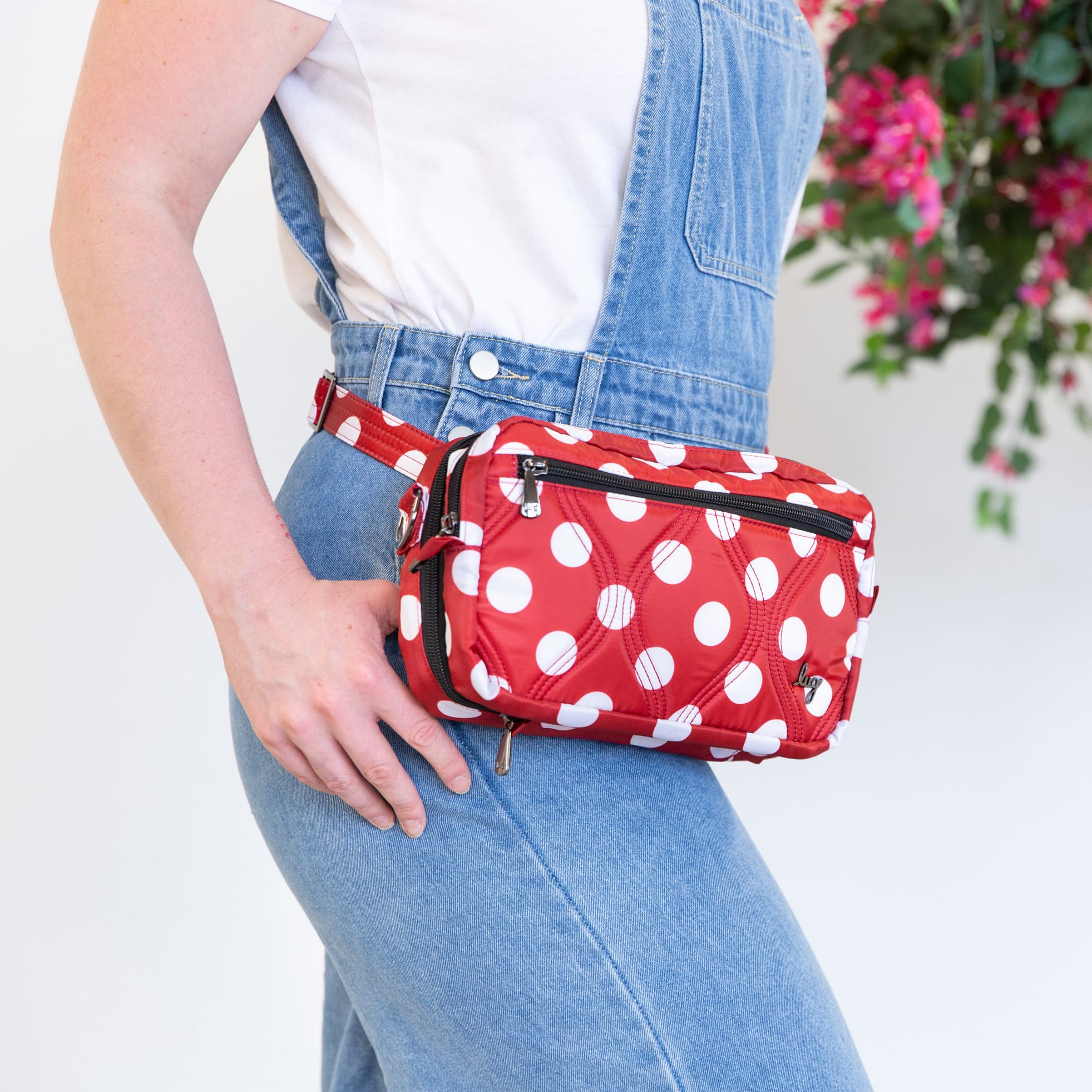 Crescendo Convertible Shopper with Crossbody - CRIMSON LARGE DOT - Crescendo_Crimson_LG_Dots_Lifestyle_01