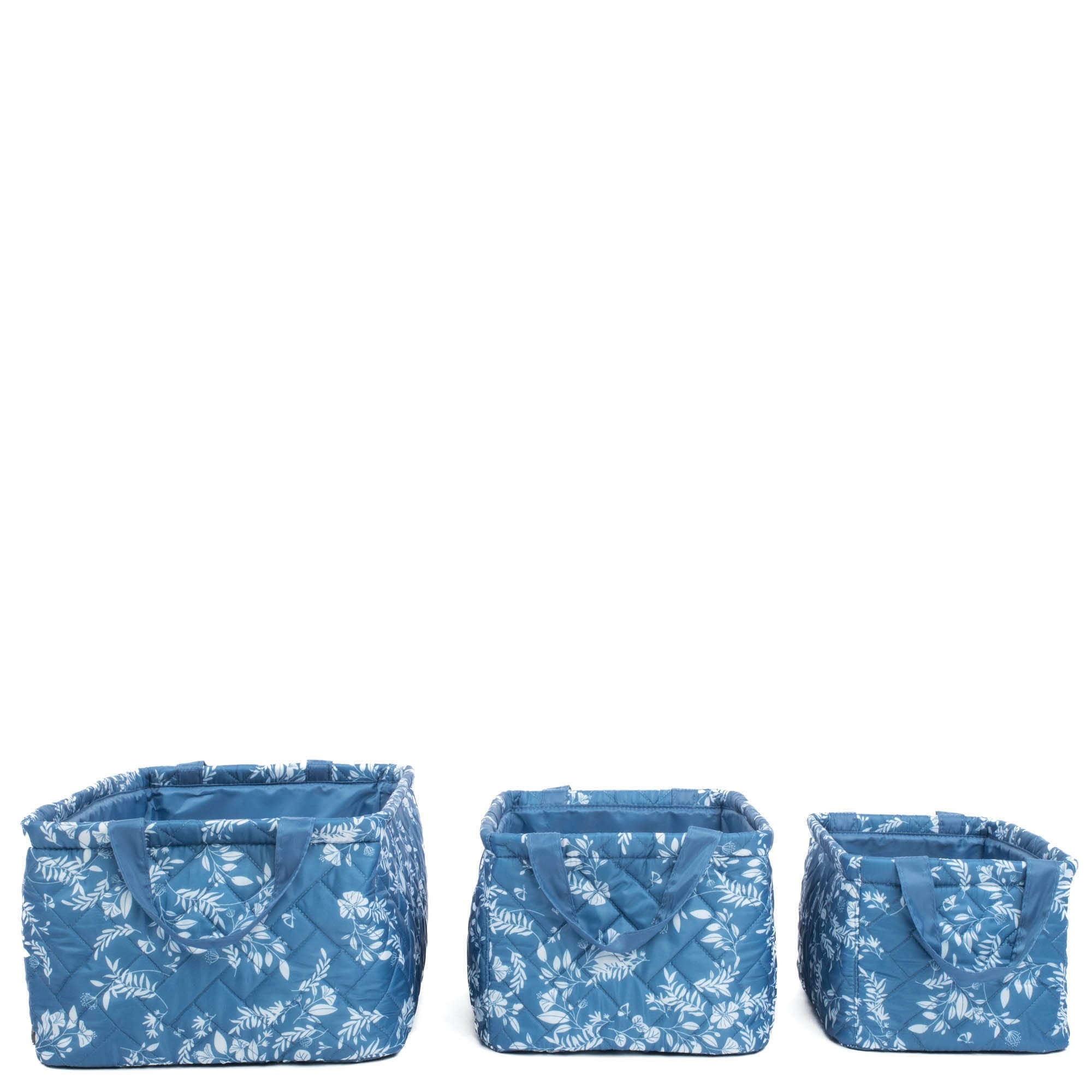 Crescendo 3pc Reversible Storage Bins - FLOURISH BLUE CHARM BLUE - Crescendo_FlourishBlue_03
