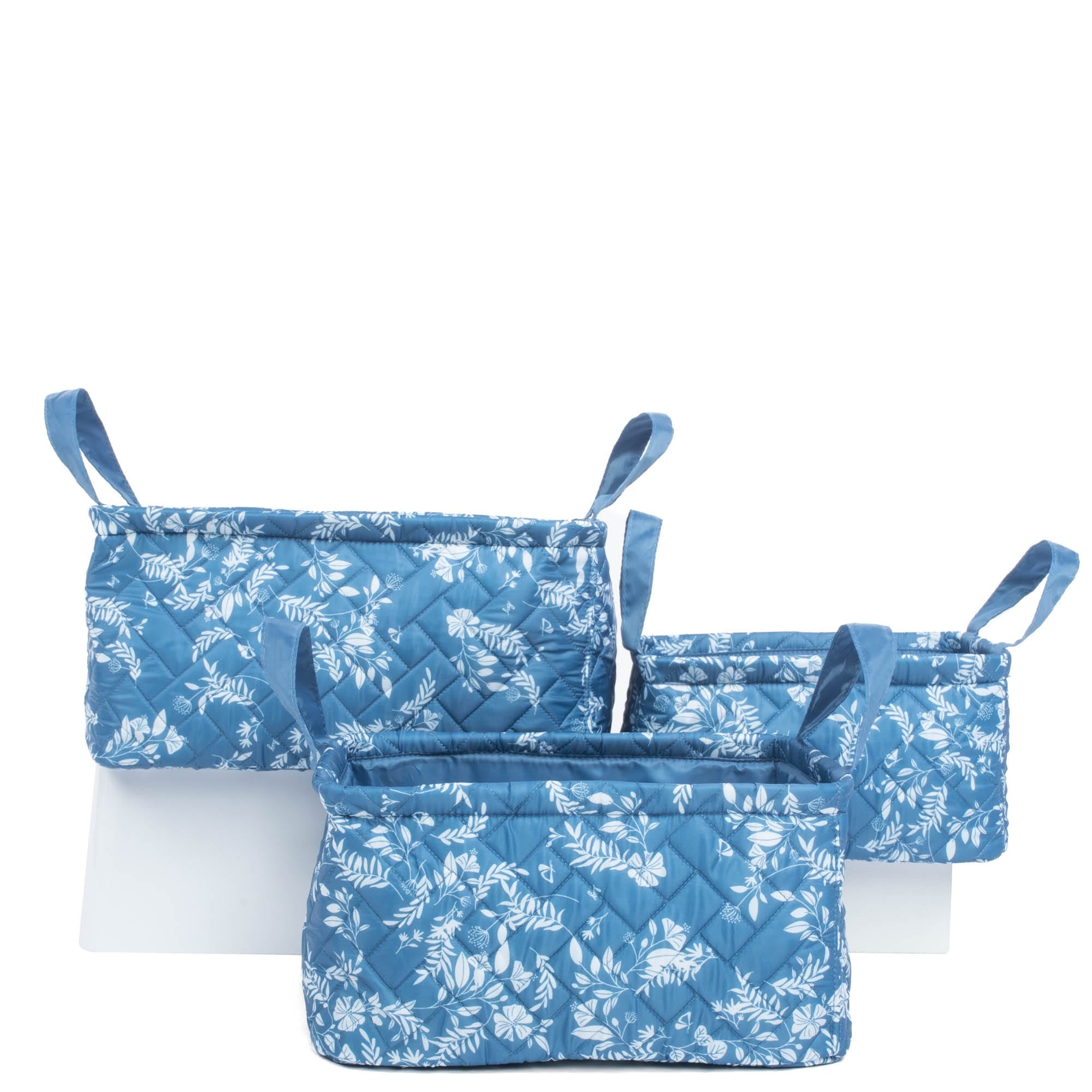 Crescendo 3pc Reversible Storage Bins - FLOURISH BLUE CHARM BLUE - Crescendo_FlourishBlue_04