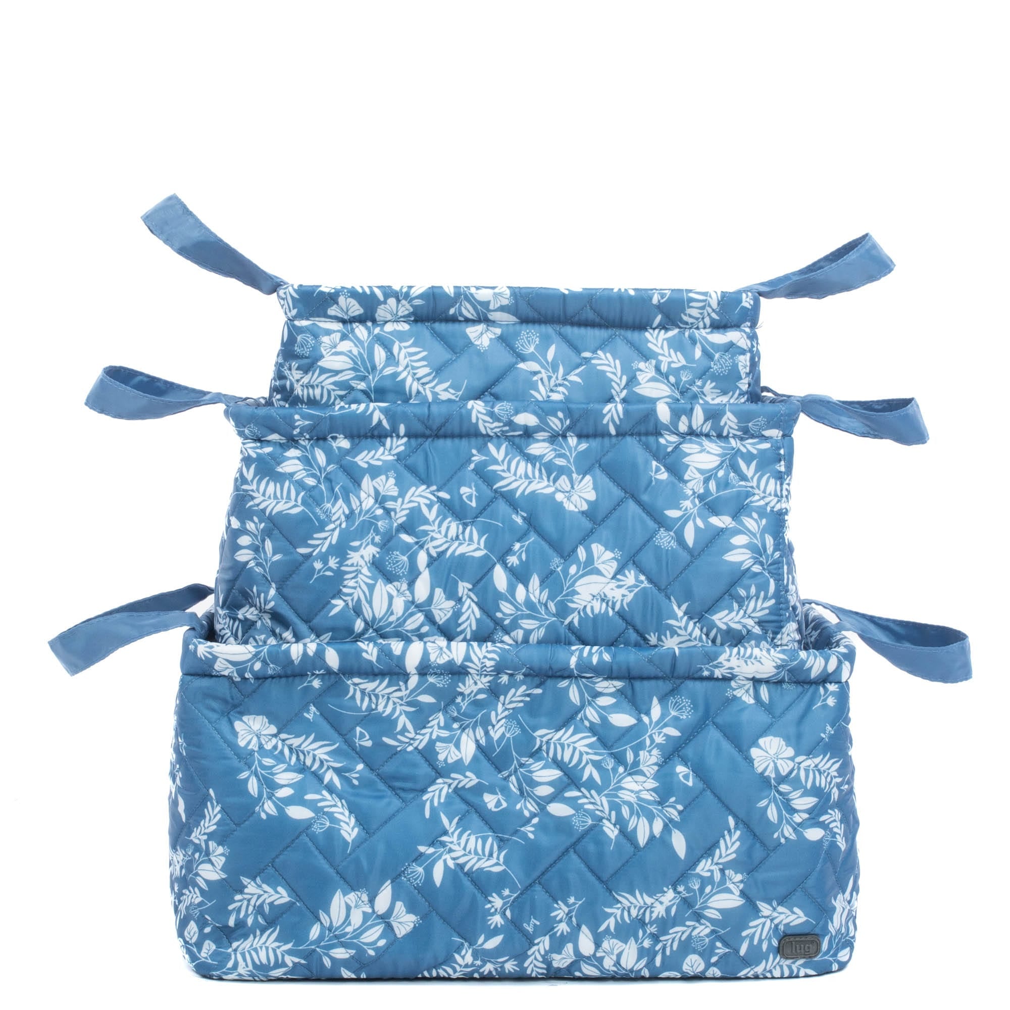 Crescendo 3pc Reversible Storage Bins - FLOURISH BLUE CHARM BLUE - Crescendo_FlourishBlue_07
