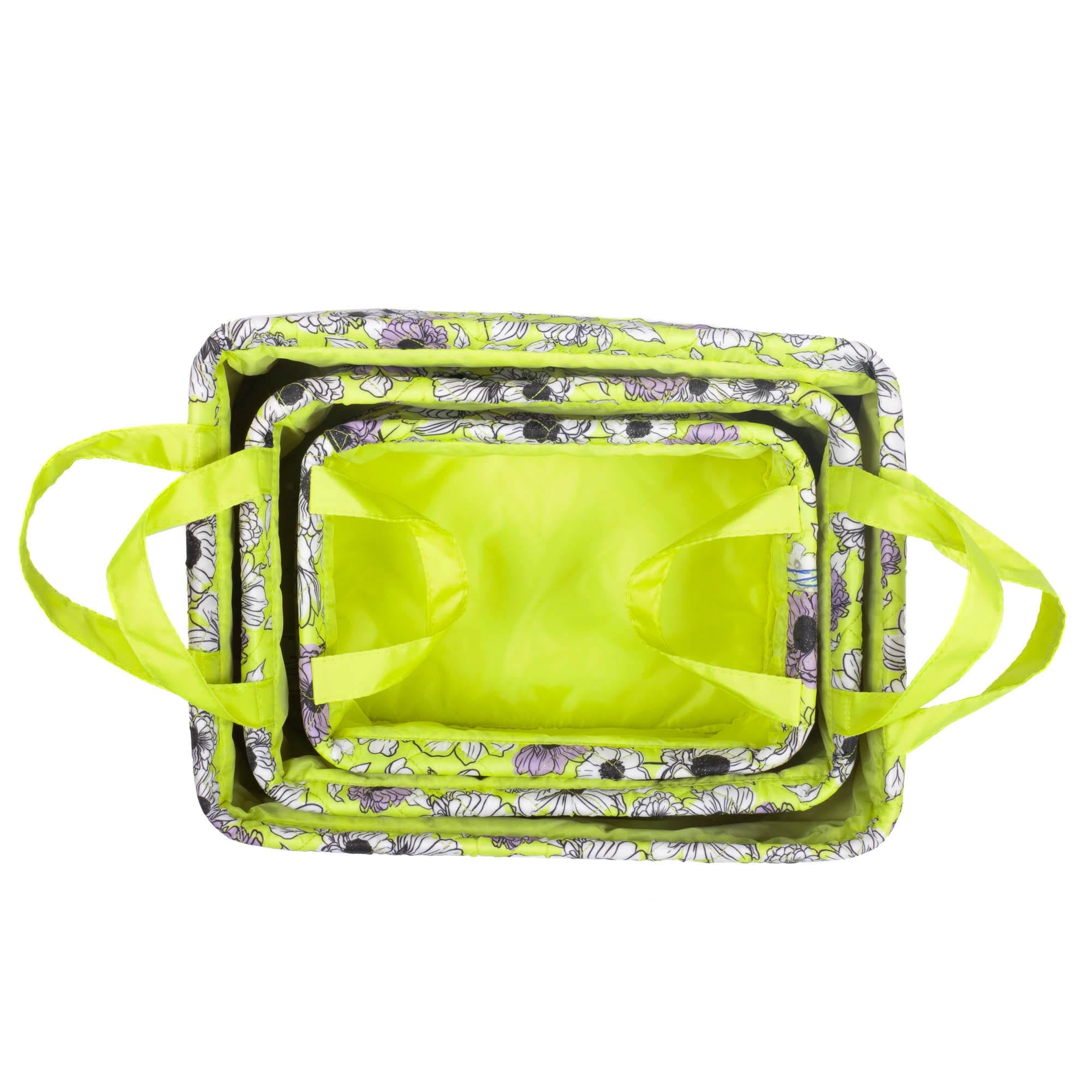 Crescendo 3pc Reversible Storage Bins - GARDENIA GREEN GREEN - Crescendo_GardeniaGreenGreenBase_06