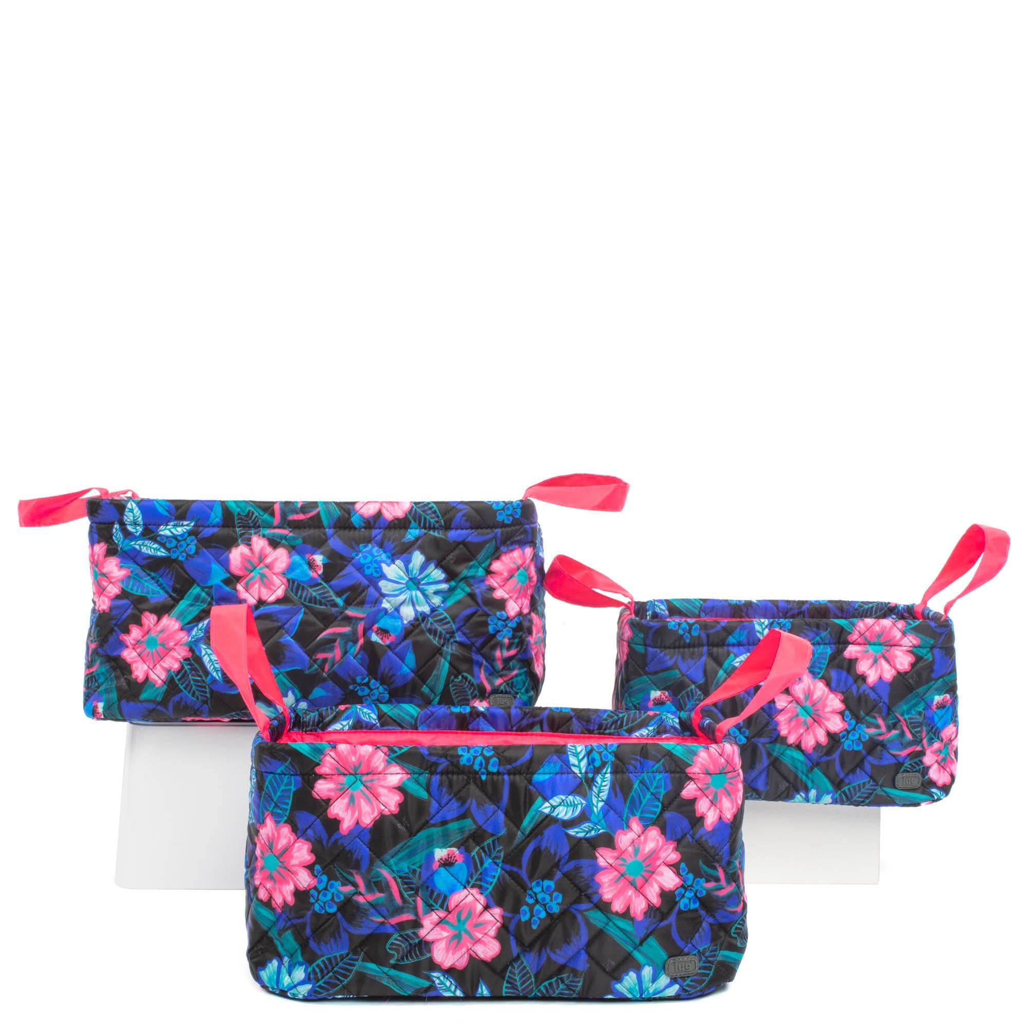 Crescendo 3pc Reversible Storage Bins - RESORT BLACK MAGENTA - Crescendo_ResortBlackMagenta_01