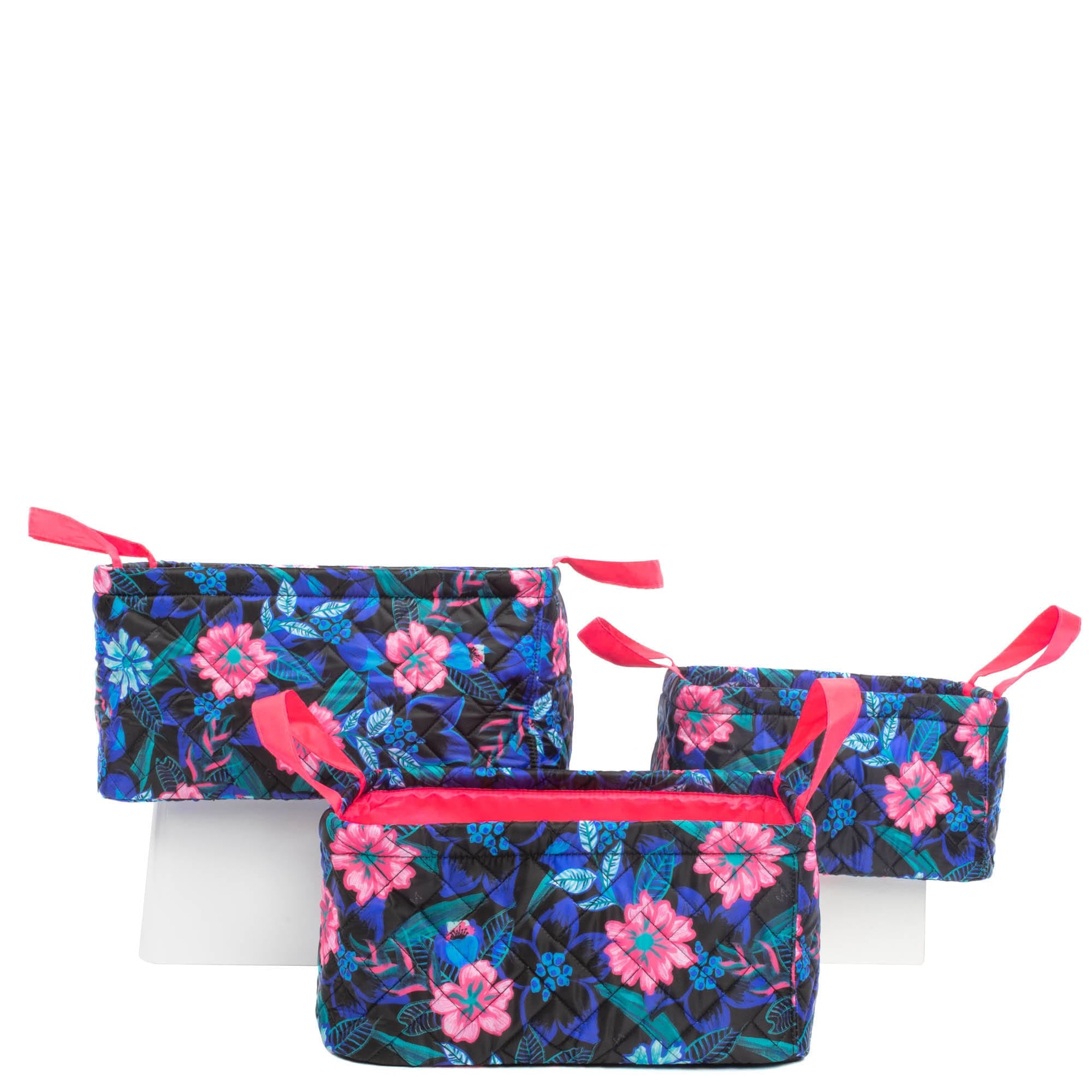 Crescendo 3pc Reversible Storage Bins - RESORT BLACK MAGENTA - Crescendo_ResortBlackMagenta_04