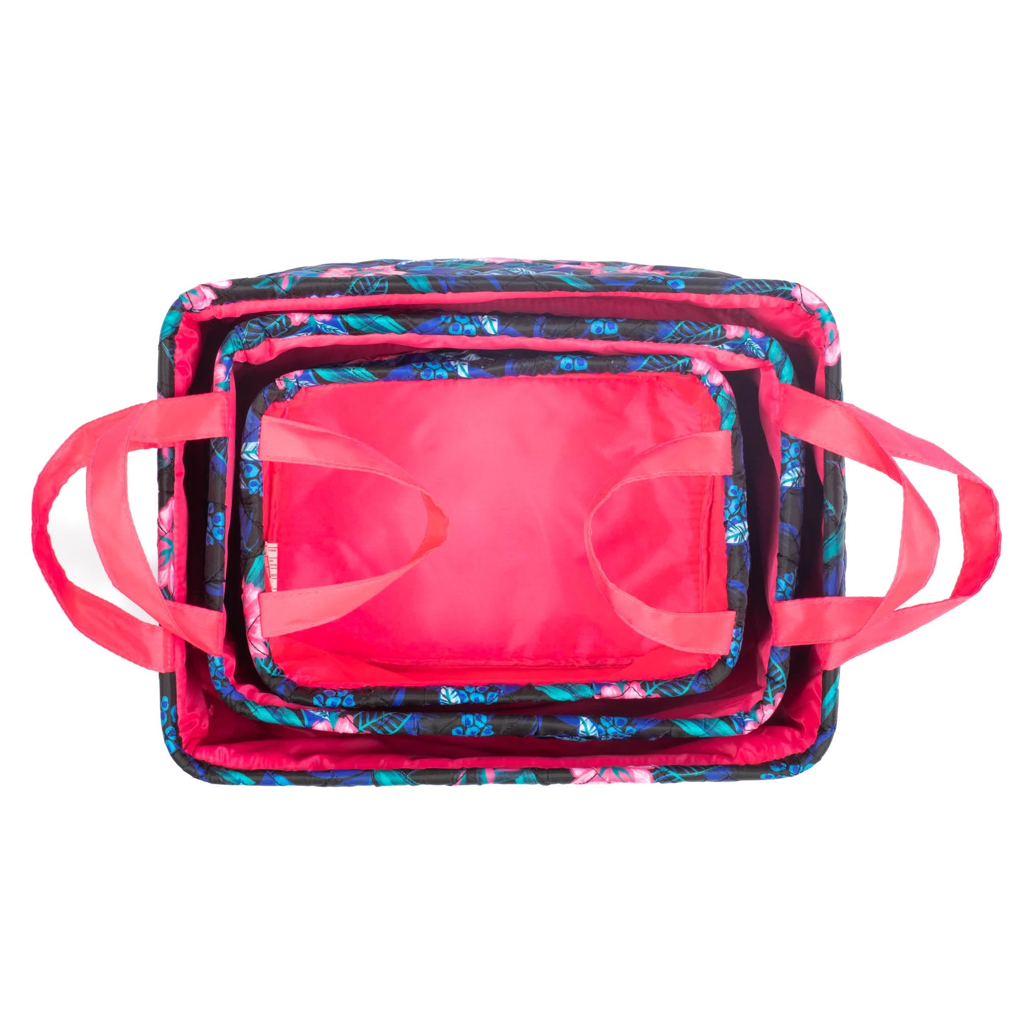 Crescendo 3pc Reversible Storage Bins - RESORT BLACK MAGENTA - Crescendo_ResortBlackMagenta_06