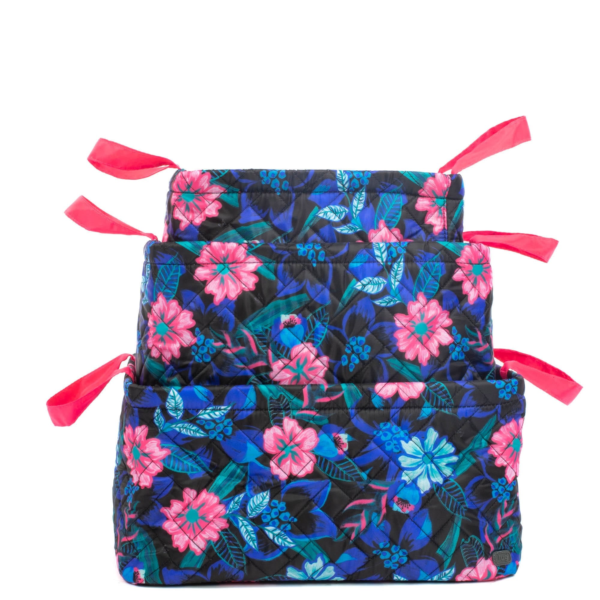 Crescendo 3pc Reversible Storage Bins - RESORT BLACK MAGENTA - Crescendo_ResortBlackMagenta_07