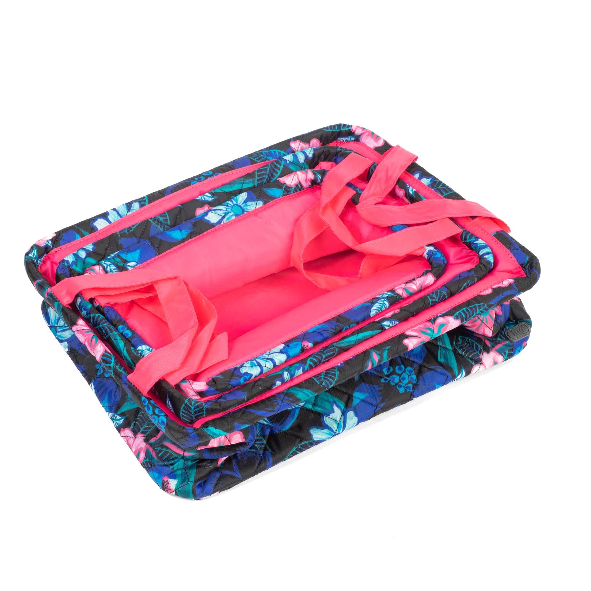 Crescendo 3pc Reversible Storage Bins - RESORT BLACK MAGENTA - Crescendo_ResortBlackMagenta_08