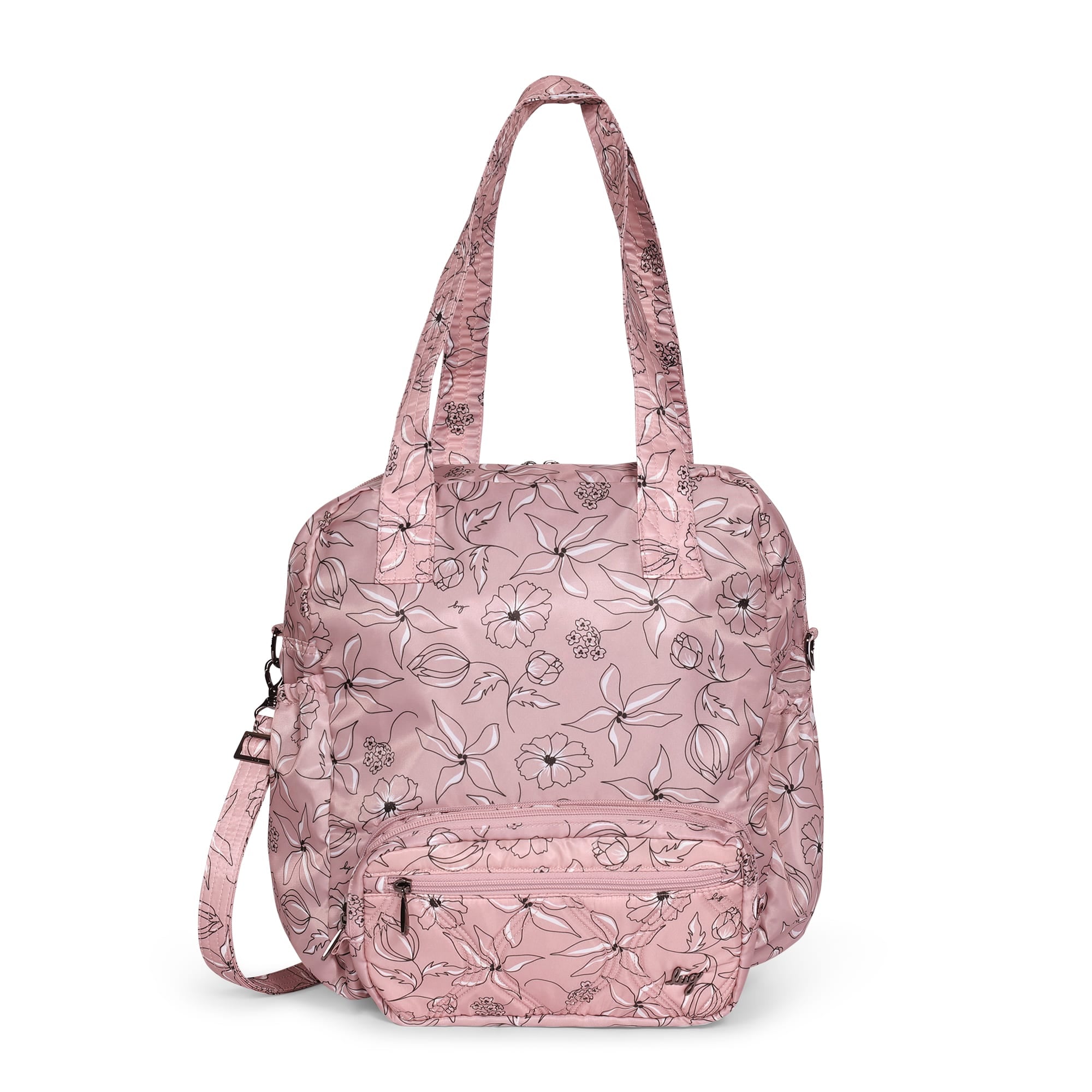 Crescendo Convertible Shopper with Crossbody - SKETCH FLORAL BLUSH - Crescendo_SketchFloralBlush_01_01