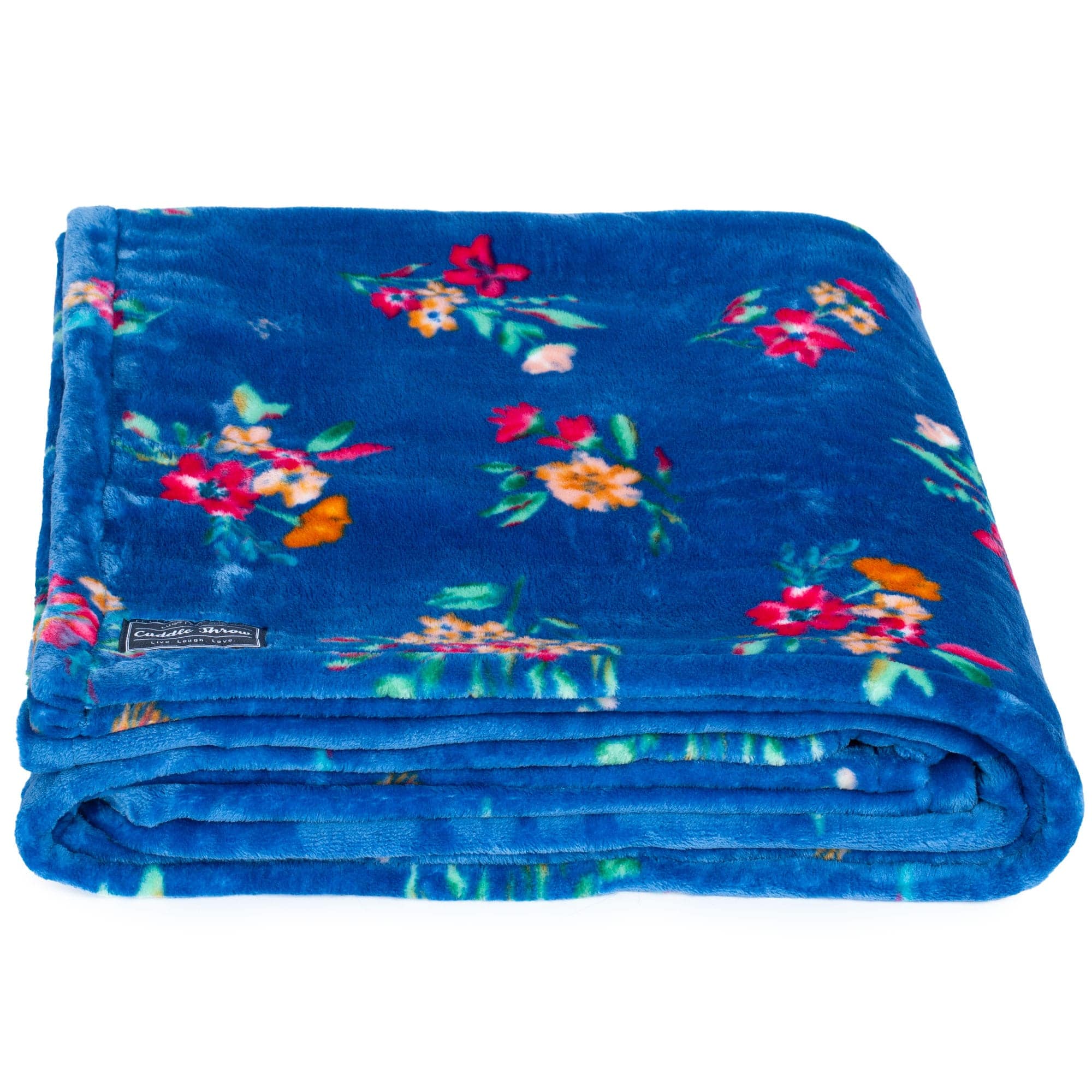 Cuddle Throw Blanket - BOUQUET BLUE - CuddleThrow_BouquetBlue_01