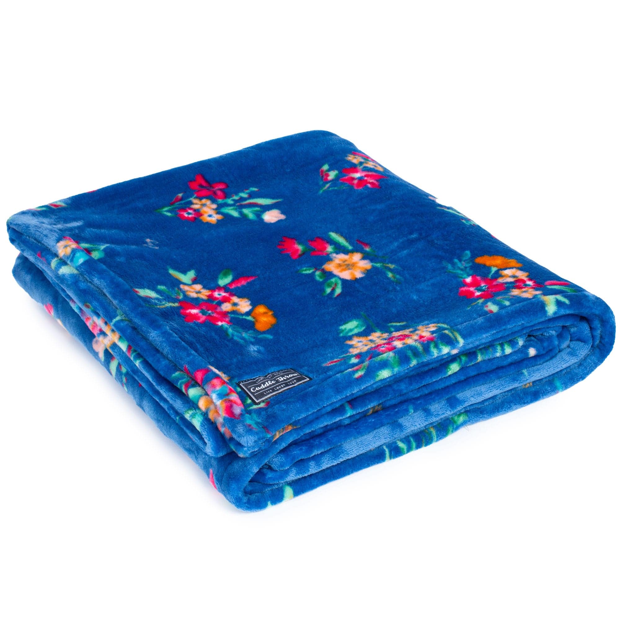 Cuddle Throw Blanket - BOUQUET BLUE - CuddleThrow_BouquetBlue_02