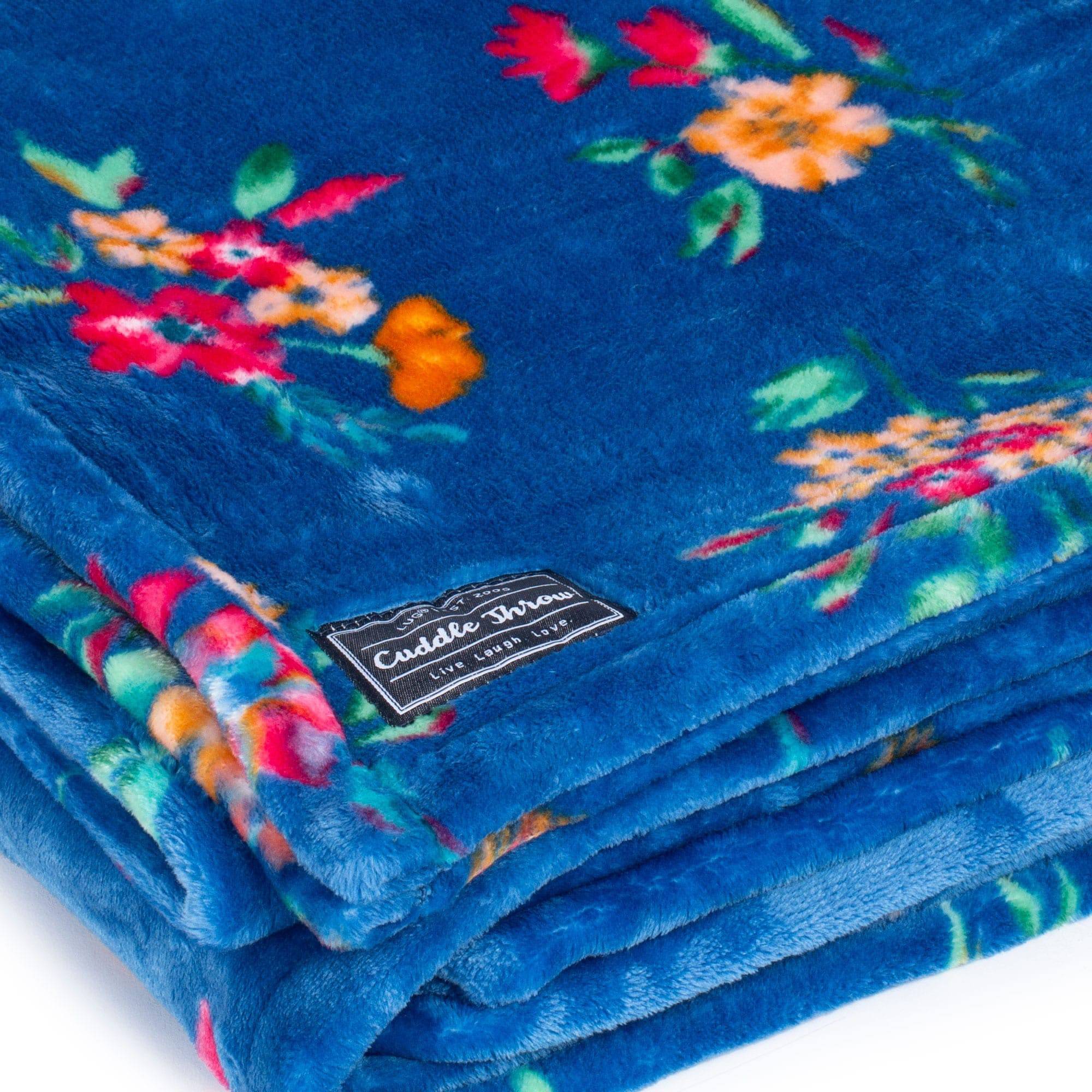 Cuddle Throw Blanket - BOUQUET BLUE - CuddleThrow_BouquetBlue_06