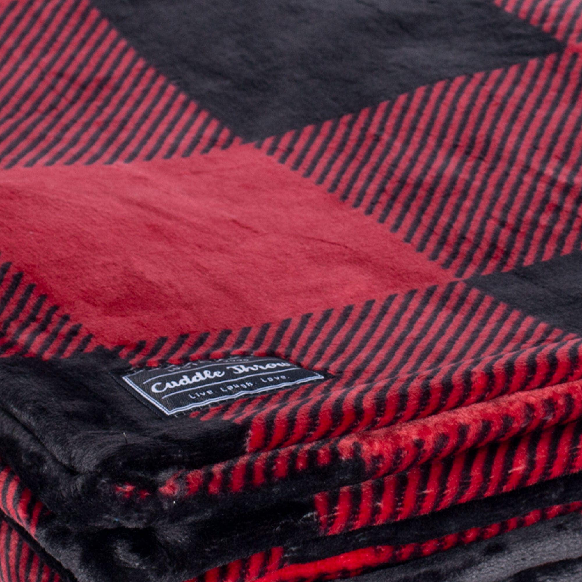 Cuddle Throw Blanket - BUFFALO CHECK RED - CuddleThrow_BuffaloCheckRed_06