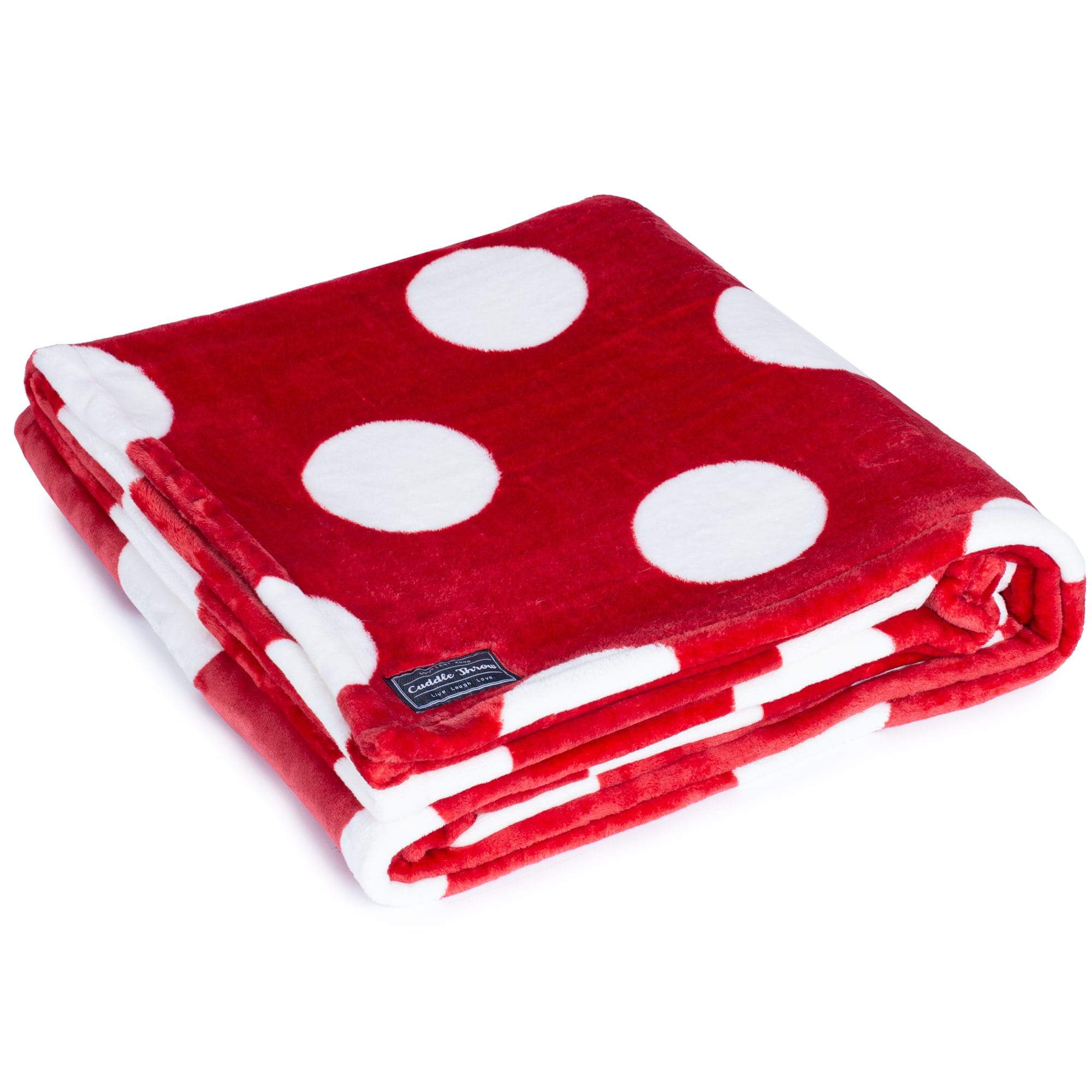 Cuddle Throw Blanket - CRIMSON LARGE DOT - CuddleThrow_CrimsonLgDot_02