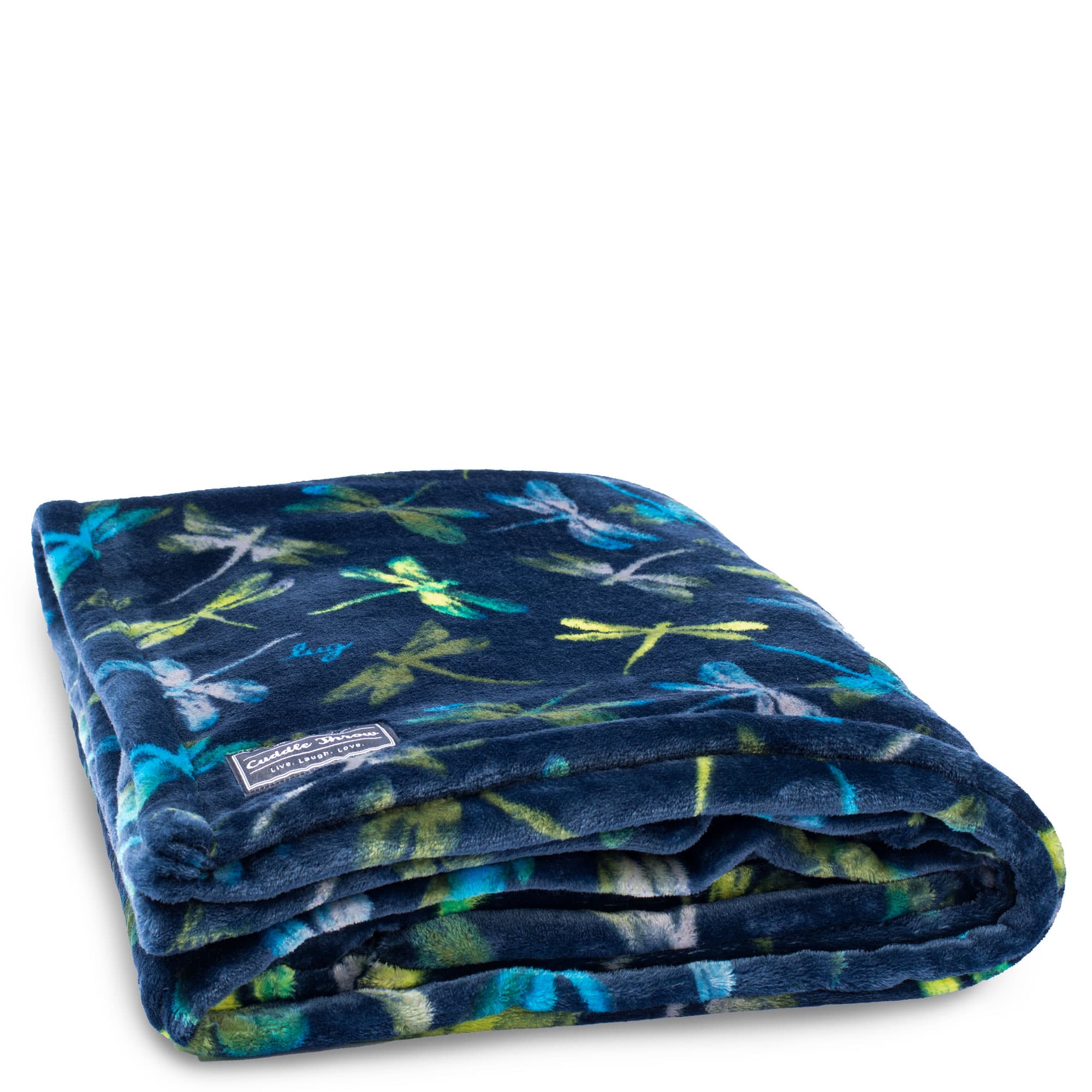 Cuddle Throw Blanket - DRAGONFLY NAVY - CuddleThrow_DragonflyNavy_02_b870fe72-605c-4666-9397-3a33ad8bdc07