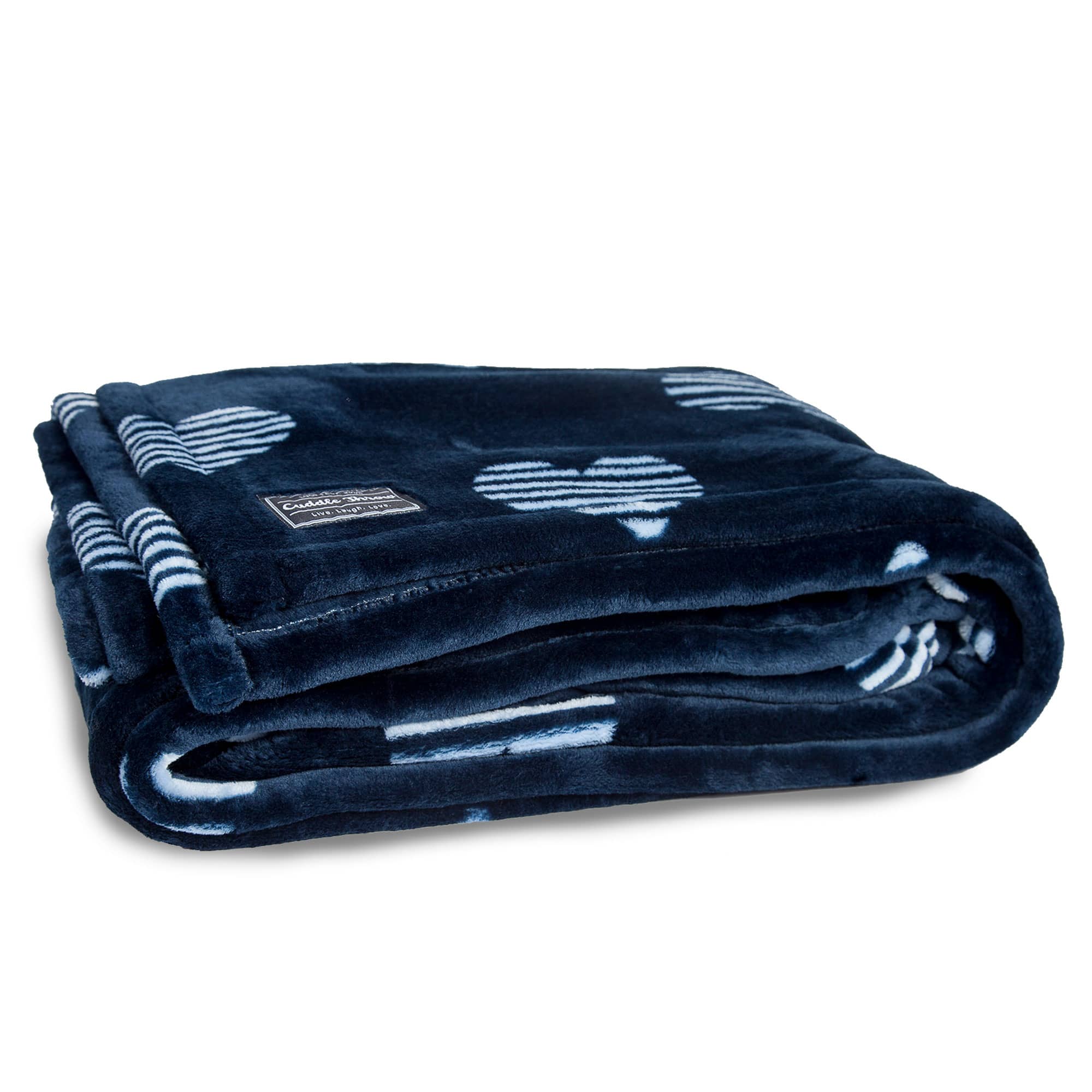 Cuddle Throw Blanket - CAMO OLIVE - CuddleThrow_HeartsNavy_02_919a98b8-3d21-4b1e-8f10-50ccf7e395fd