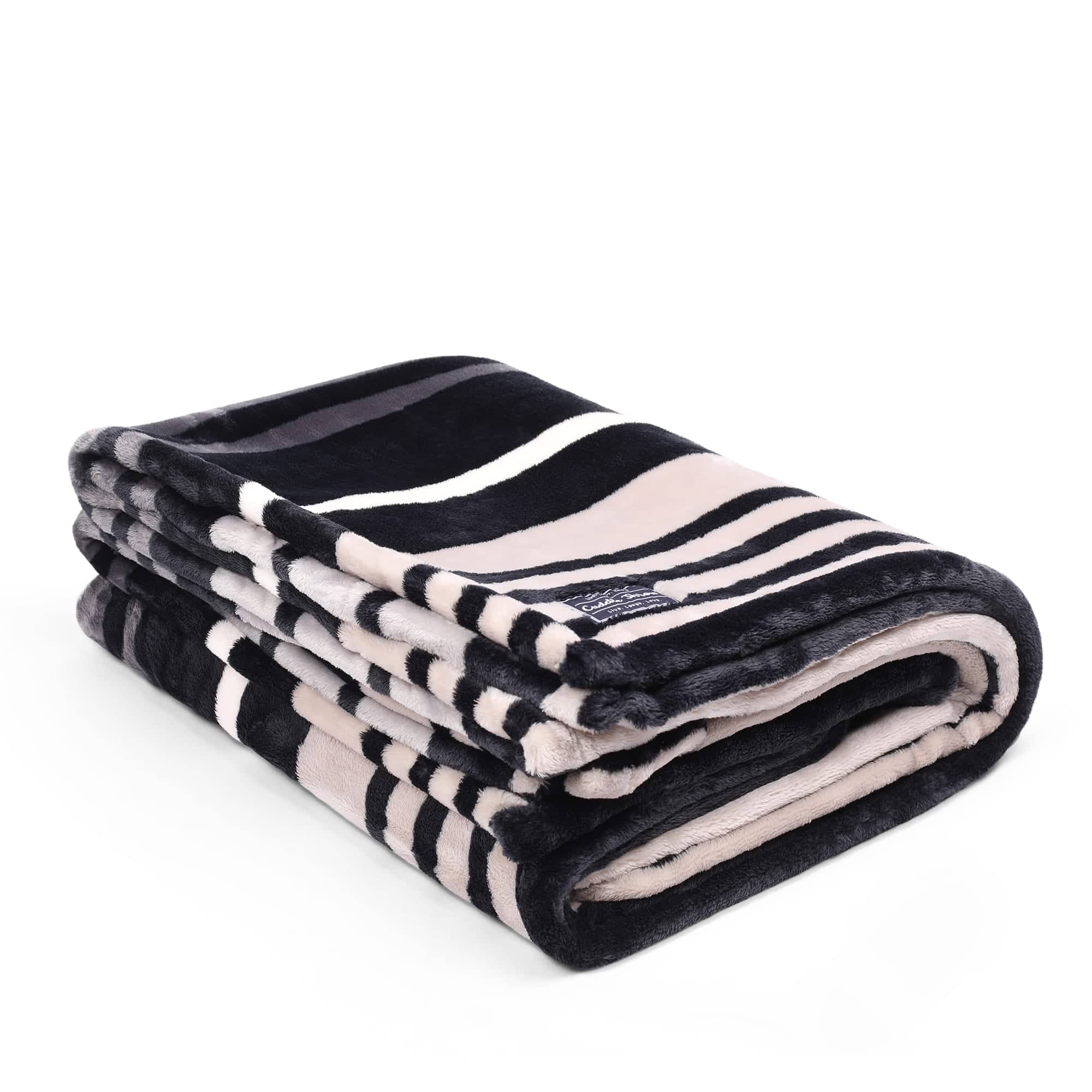 Cuddle Throw Blanket - LOVE STRIPE BLACK - CuddleThrow_LoveStripeBlack_02