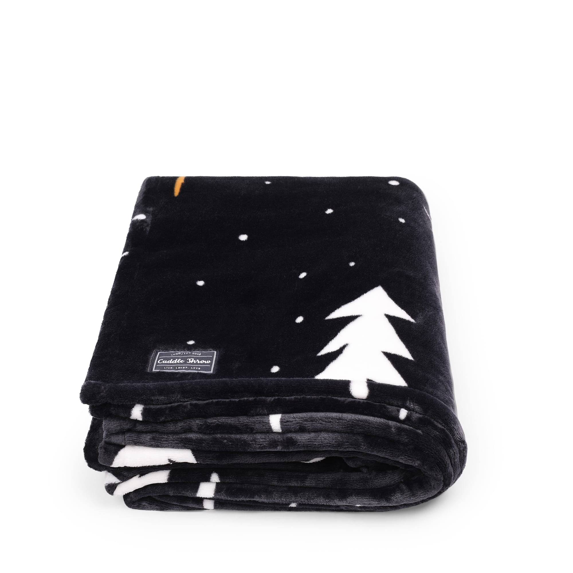 Cuddle Throw Blanket - SNOWMAN TREES - CuddleThrow_SnowmanTrees_01