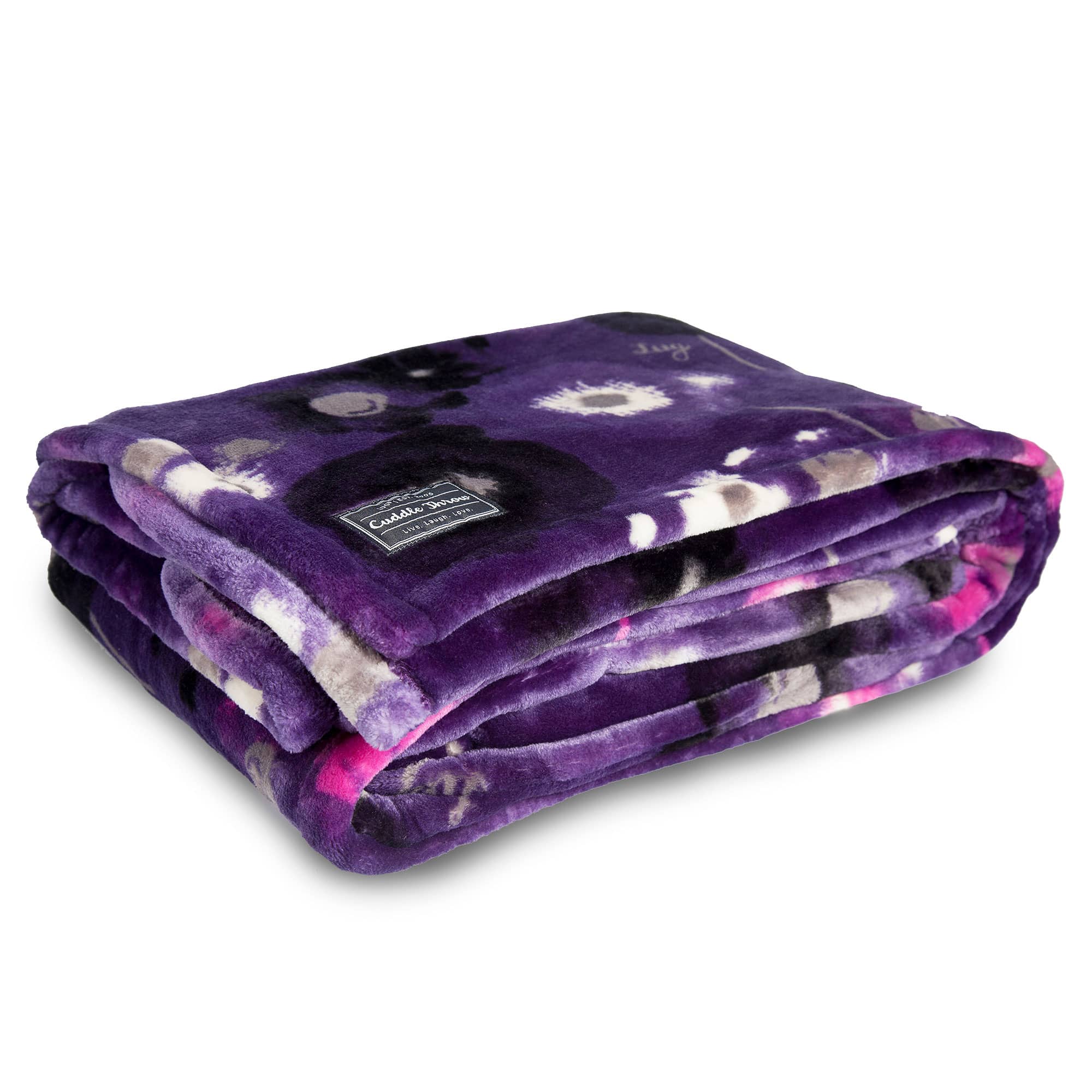 Cuddle Throw Blanket - PAINTED PEARL - CuddleThrow_WatercolourPurple_02_444e0e09-5496-4b26-b39f-fa7b4305525d