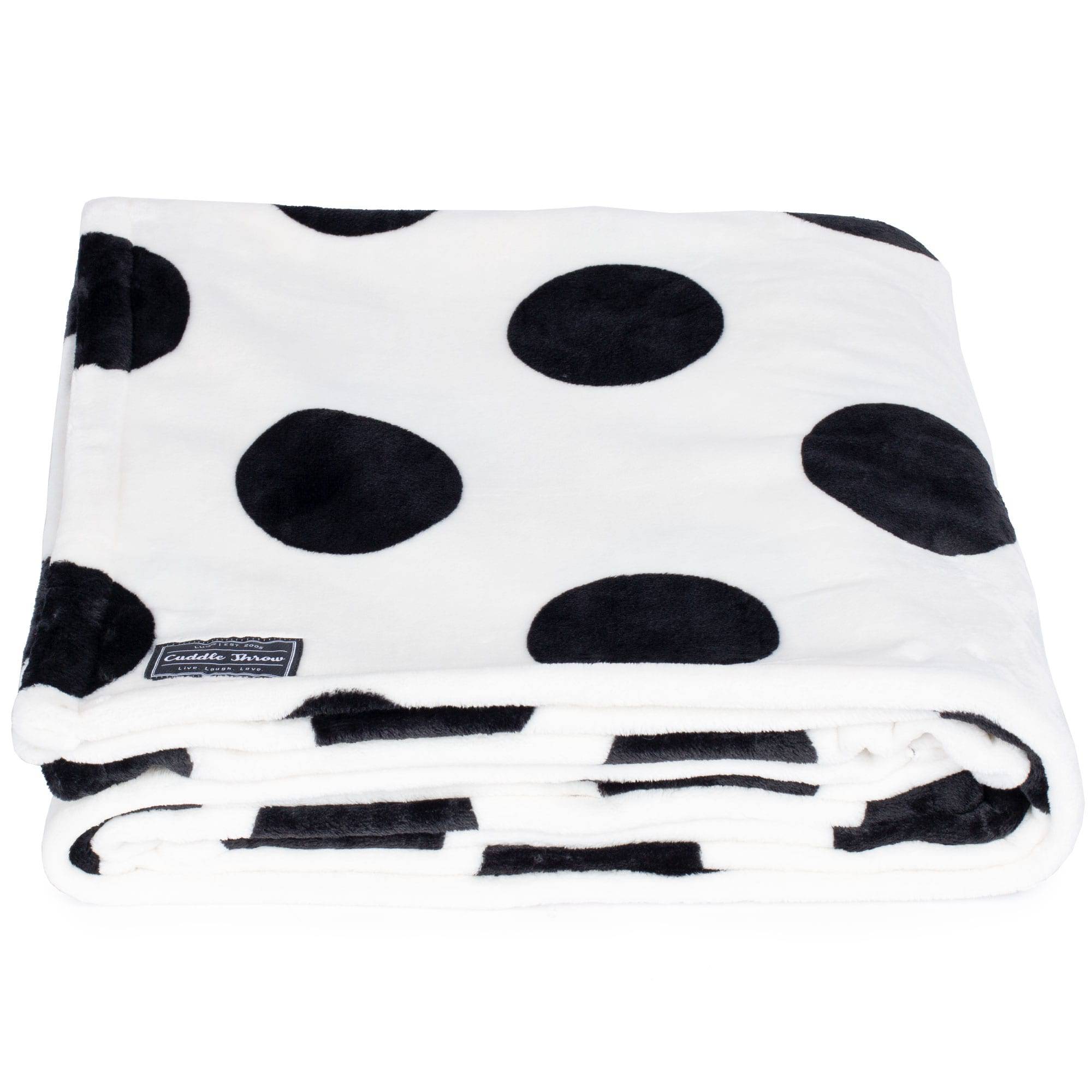 Cuddle Throw Blanket - WHITE LARGE DOT - CuddleThrow_WhiteLgDot_01_122e4929-1878-43fb-9534-00e2a1fefc50