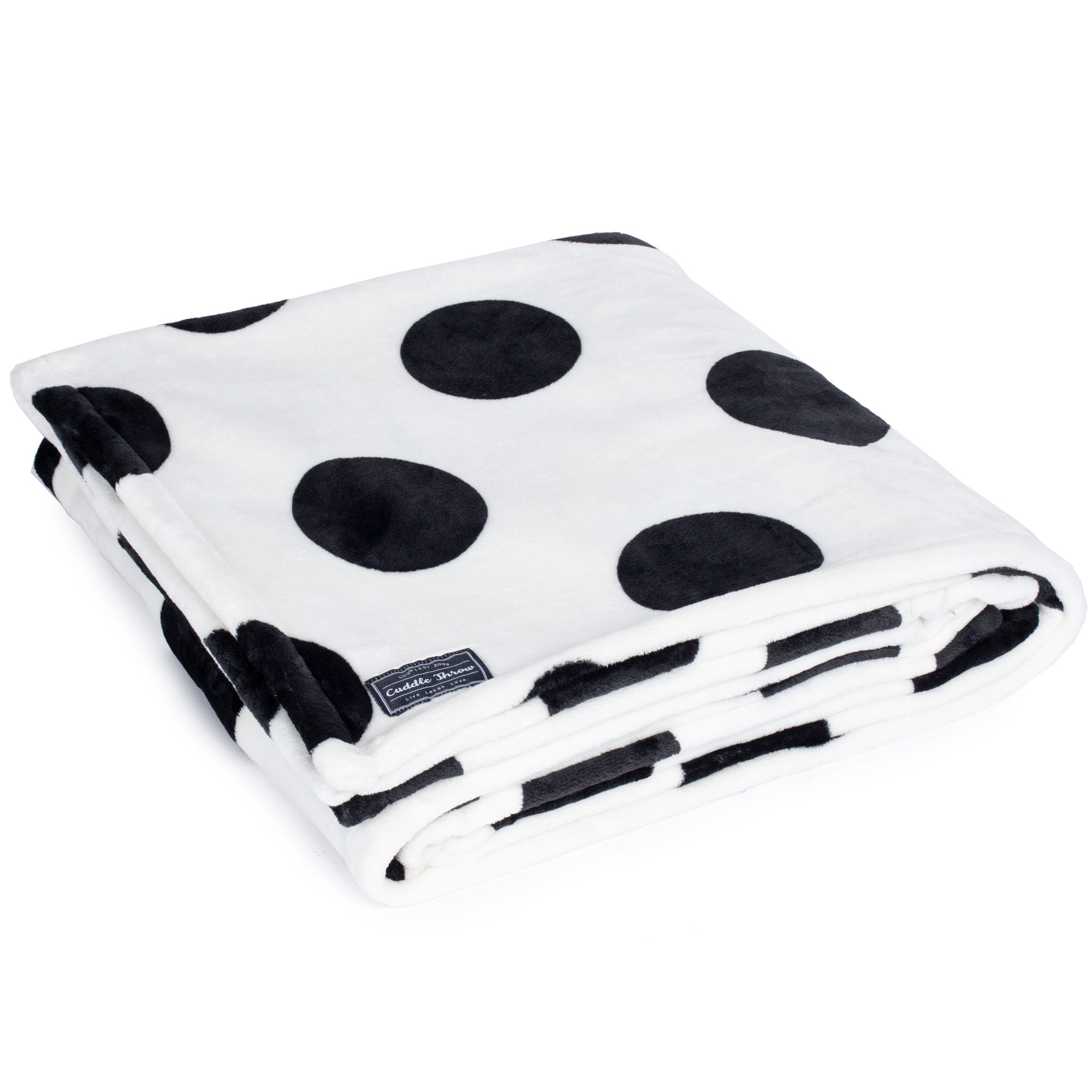 Cuddle Throw Blanket - WHITE LARGE DOT - CuddleThrow_WhiteLgDot_02_d3af2ee9-6a29-46ce-87d6-a3f4a9a48d29