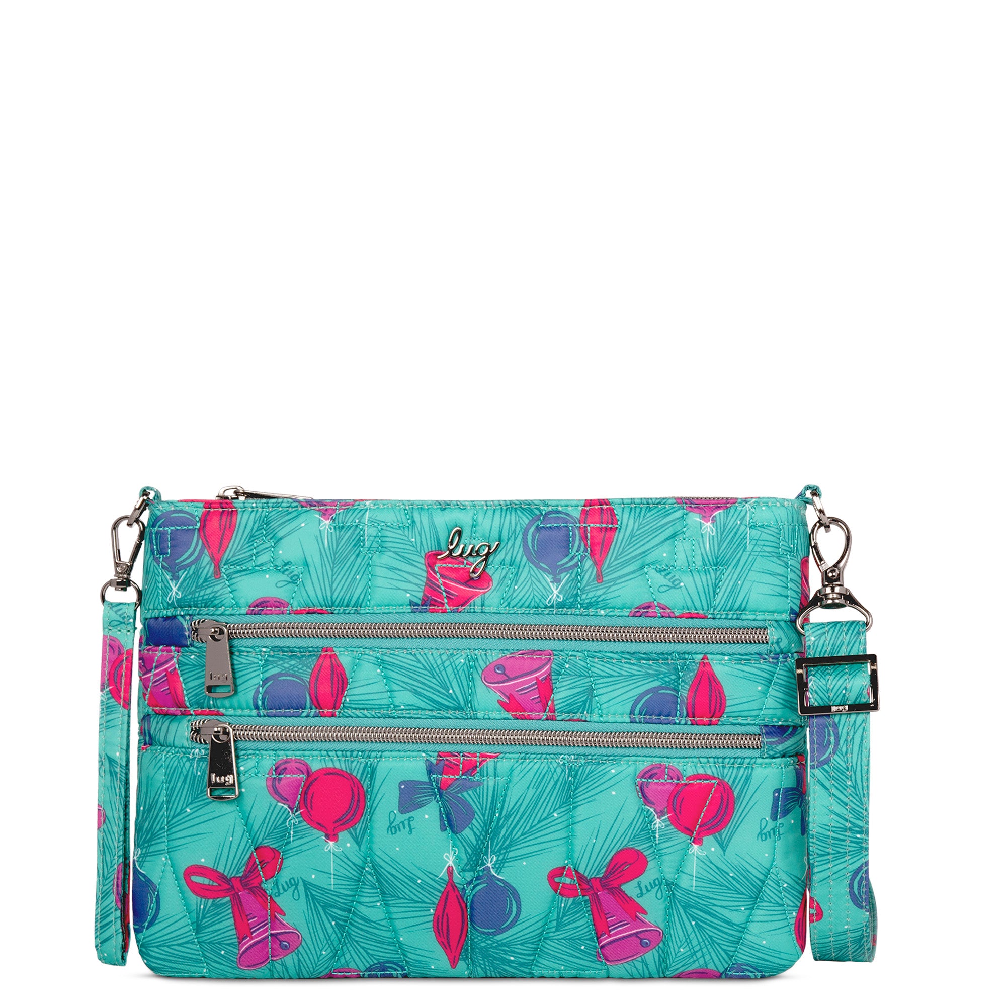 Dazzle Crossbody Bag - PINE ORNAMENTS TEAL - Dazzle_PineOrnaments_01
