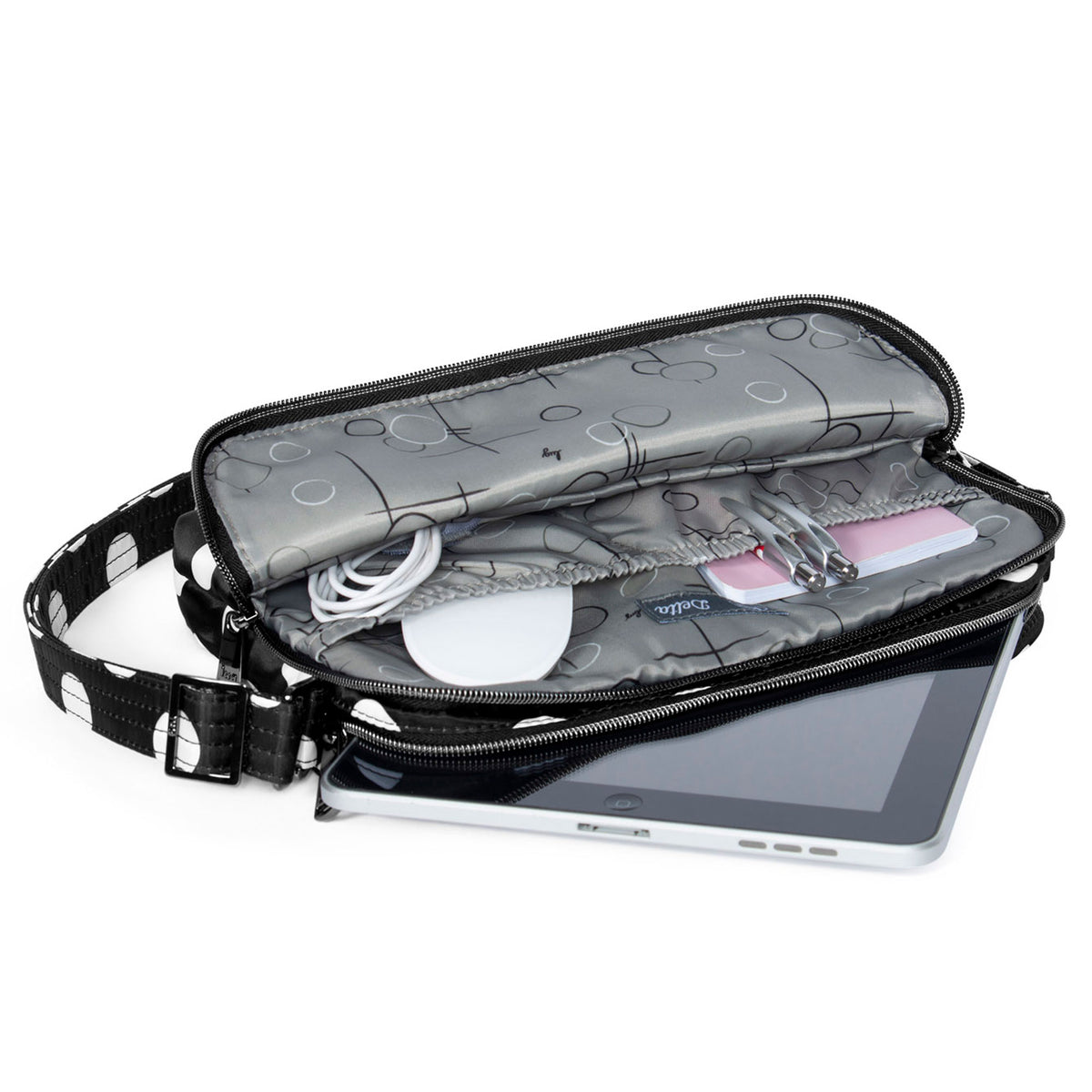 Delta Mini 10.4&quot; iPad/Tablet Case - - Delta-Mini_BlackLGDot_05g