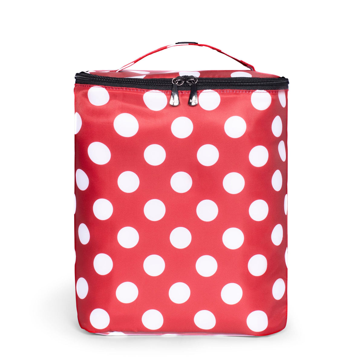 Dolly Tall Cosmetic Case - CRIMSON LARGE DOT - Dolly-Tall_CrimsonLgDot_01