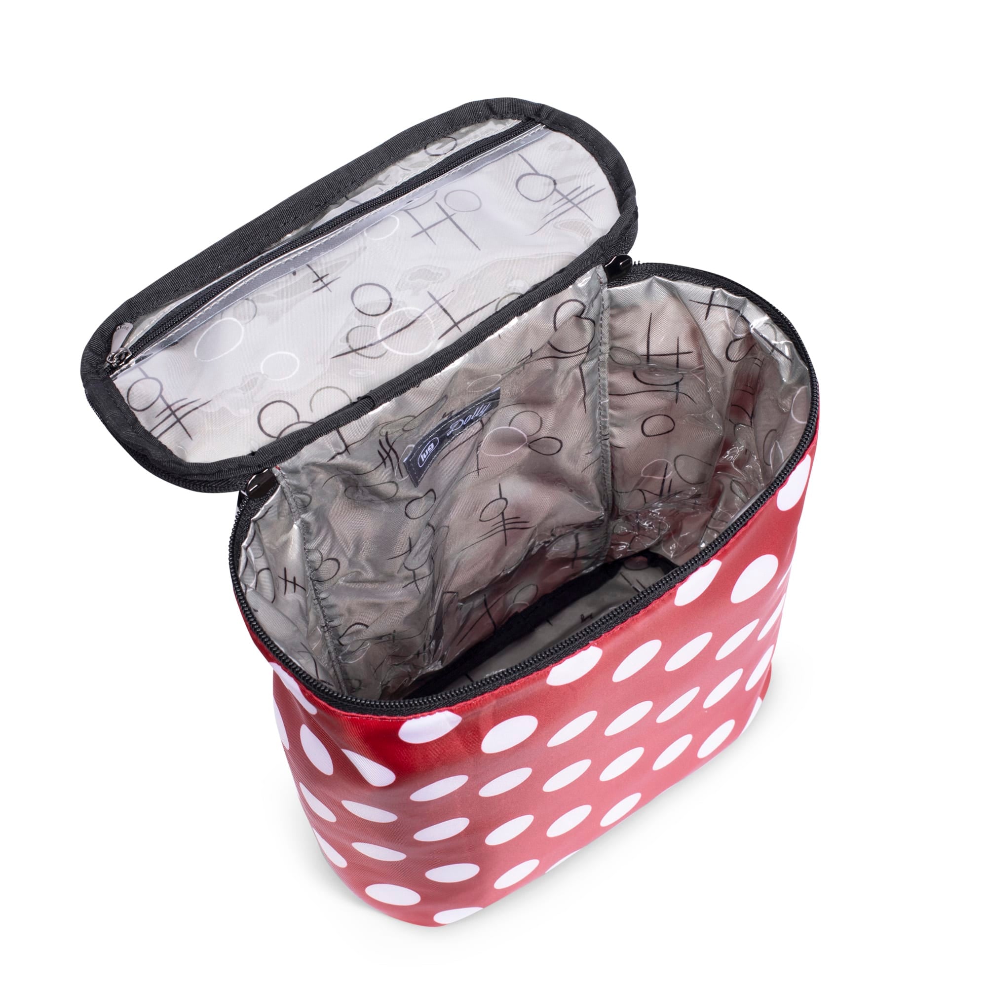 Dolly Tall Cosmetic Case - CRIMSON LARGE DOT - Dolly-Tall_CrimsonLgDot_05