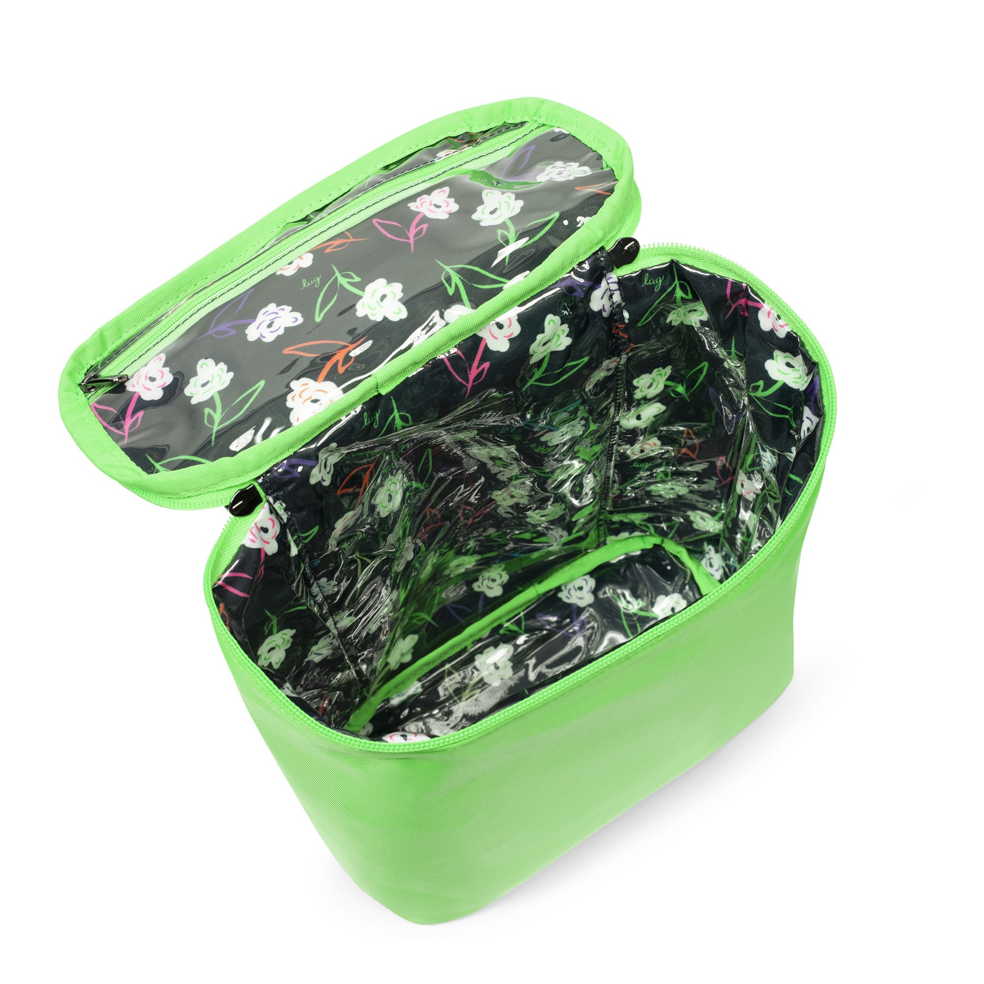 Dolly Tall Cosmetic Case - LIME GREEN - Dolly-Tall_Green_05