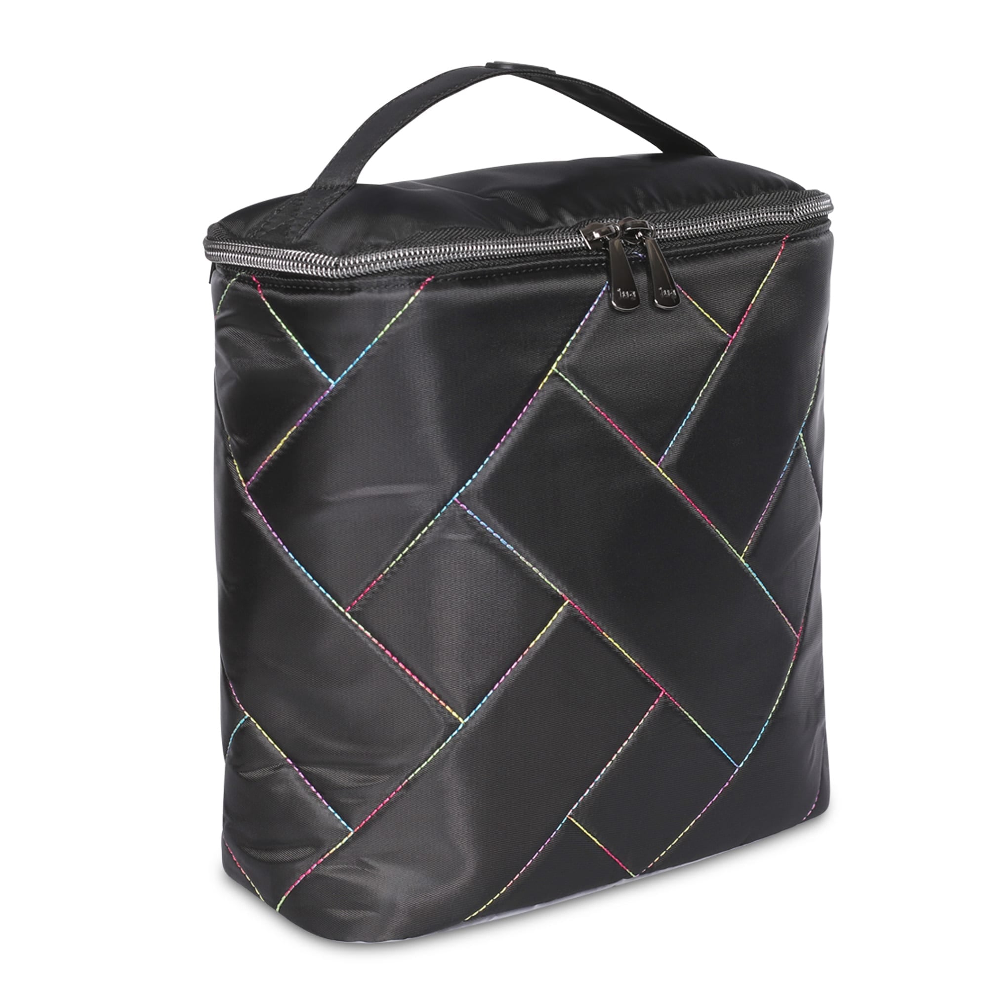 Dolly Cosmetic Case - BLACK RAINBOW STITCH - Dolly_BlackRainbowStitch_02