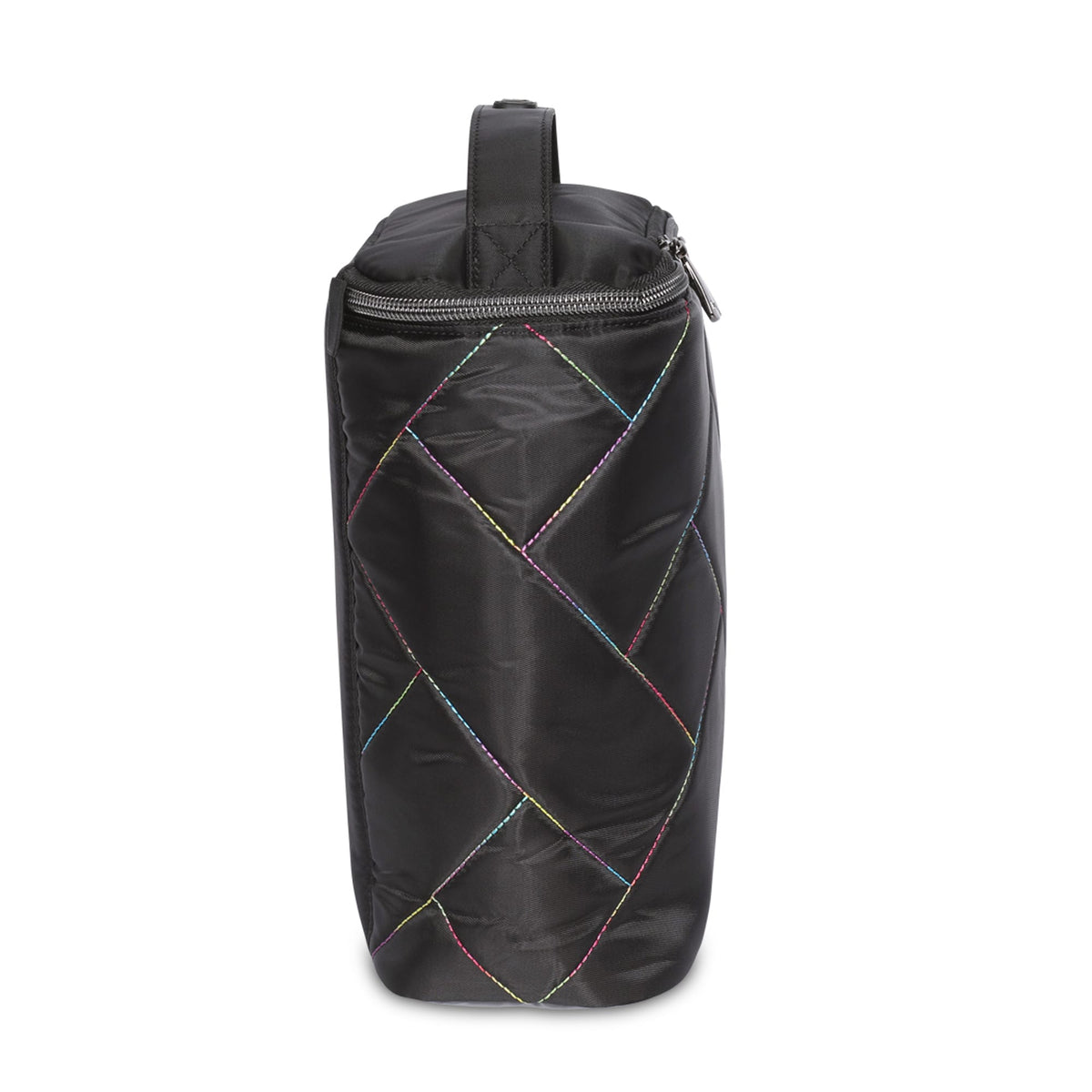 Dolly Cosmetic Case - BLACK RAINBOW STITCH - Dolly_BlackRainbowStitch_03