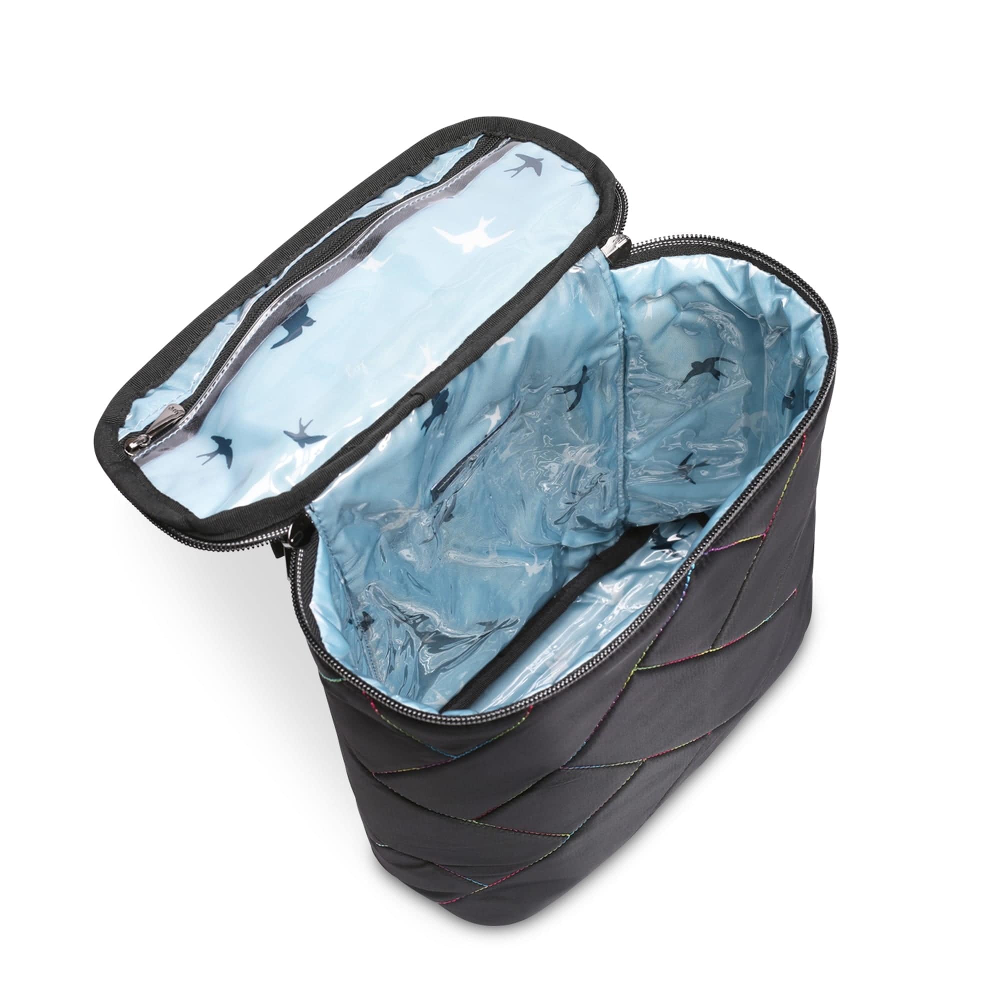 Dolly Cosmetic Case - BLACK RAINBOW STITCH - Dolly_BlackRainbowStitch_05