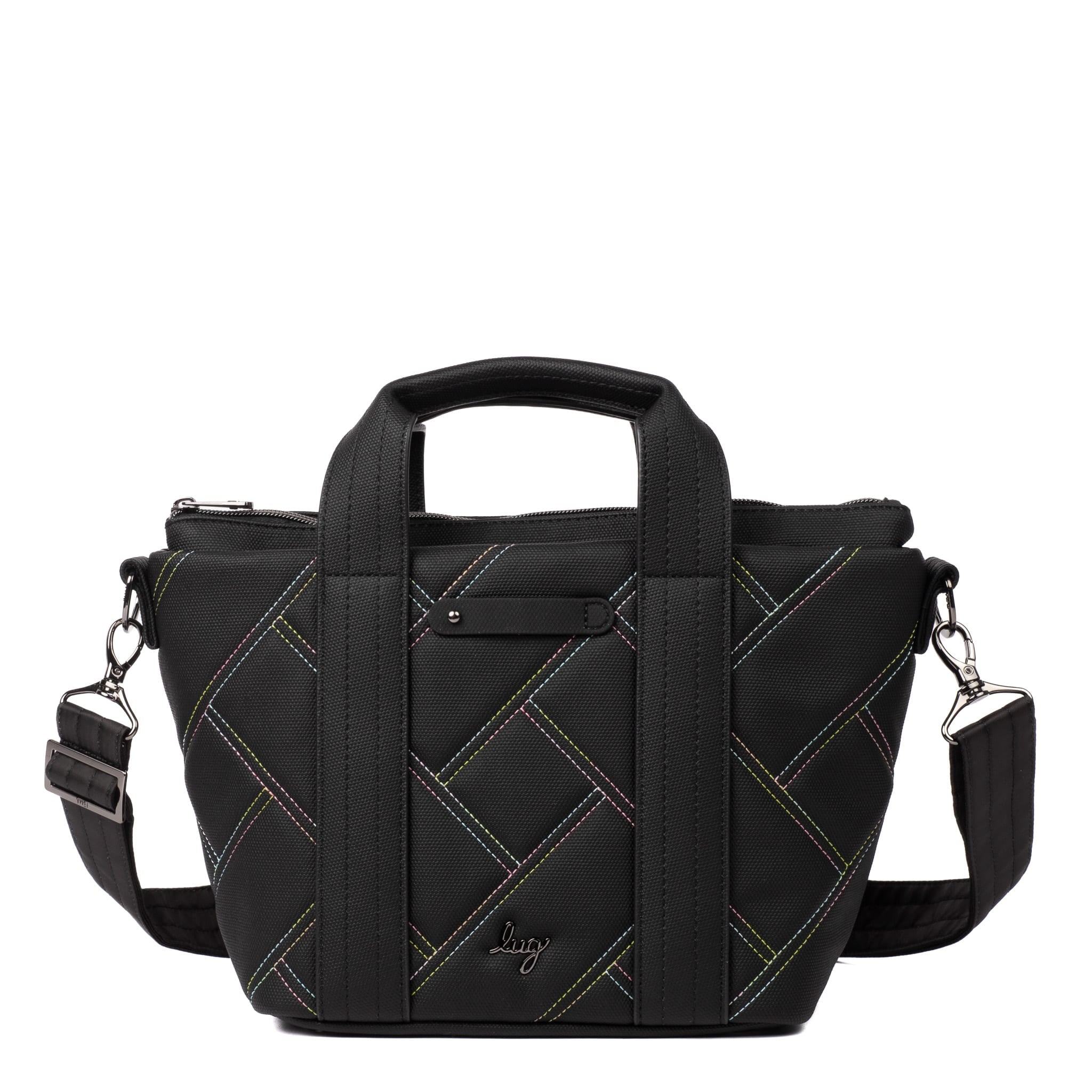 Dory Matte Luxe VL Crossbody Bag - BLACK ICEPOP STITCH - DoryMatteLuxe_RainbowWithBlack_01